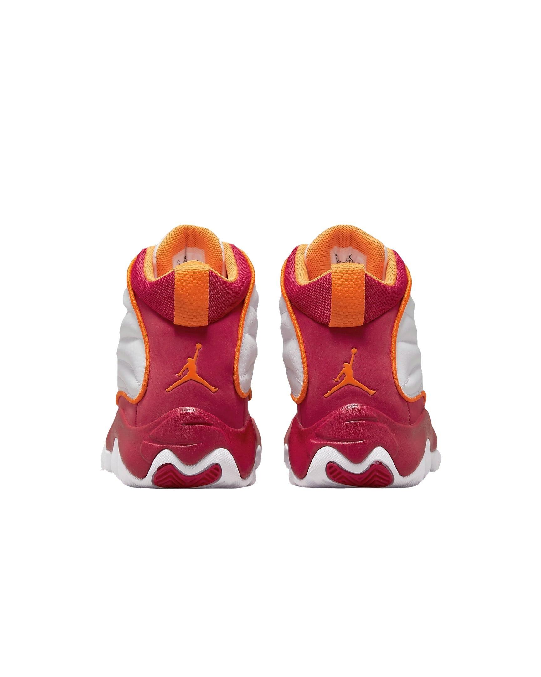 Jordan Pro Strong "White/Vivid Orange/Cardinal Red" Grade School Boys' Shoe - WHITE/ORANGE/RED Thumbnail View 5