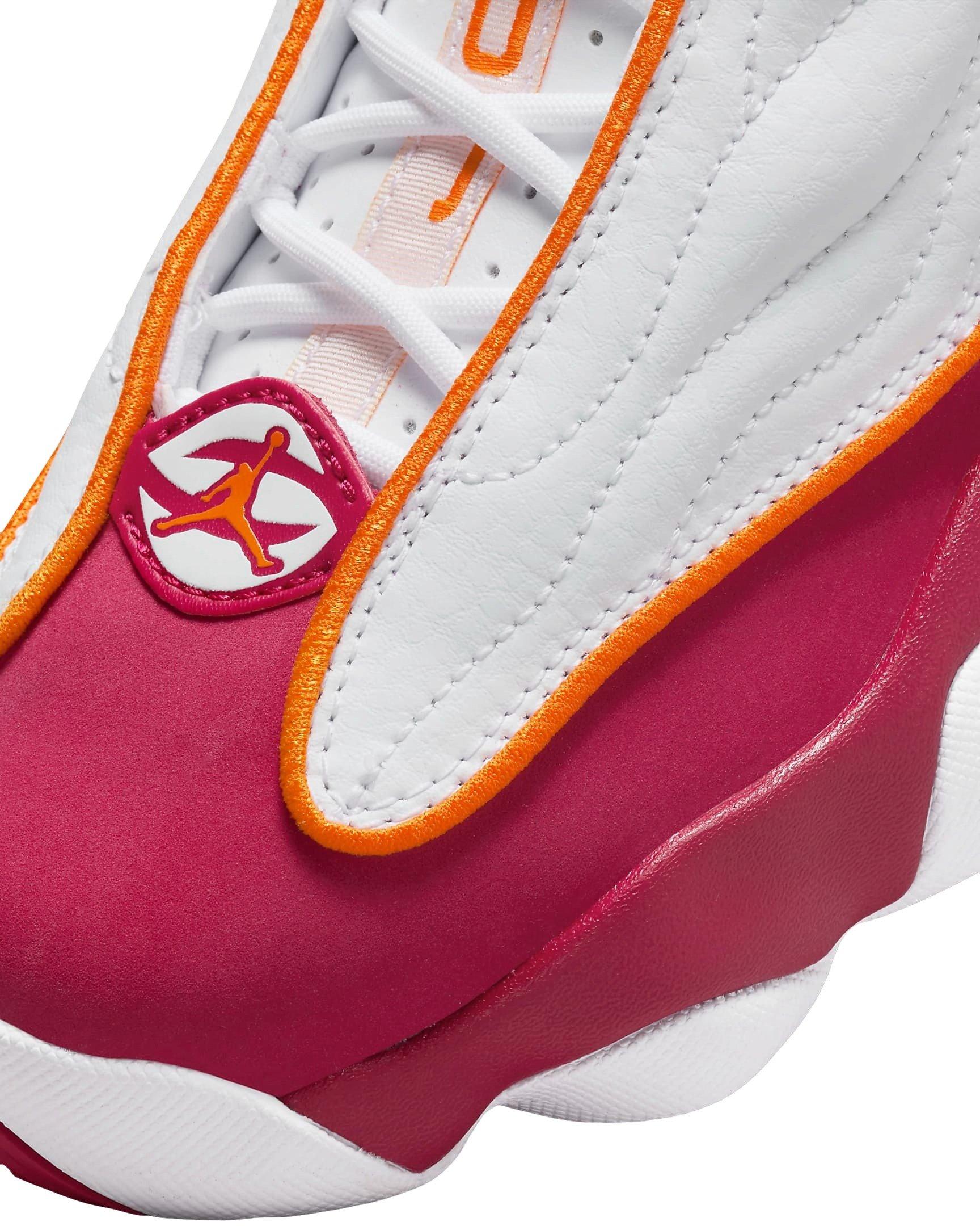 Jordan Pro Strong "White/Vivid Orange/Cardinal Red" Grade School Boys' Shoe - WHITE/ORANGE/RED Thumbnail View 7