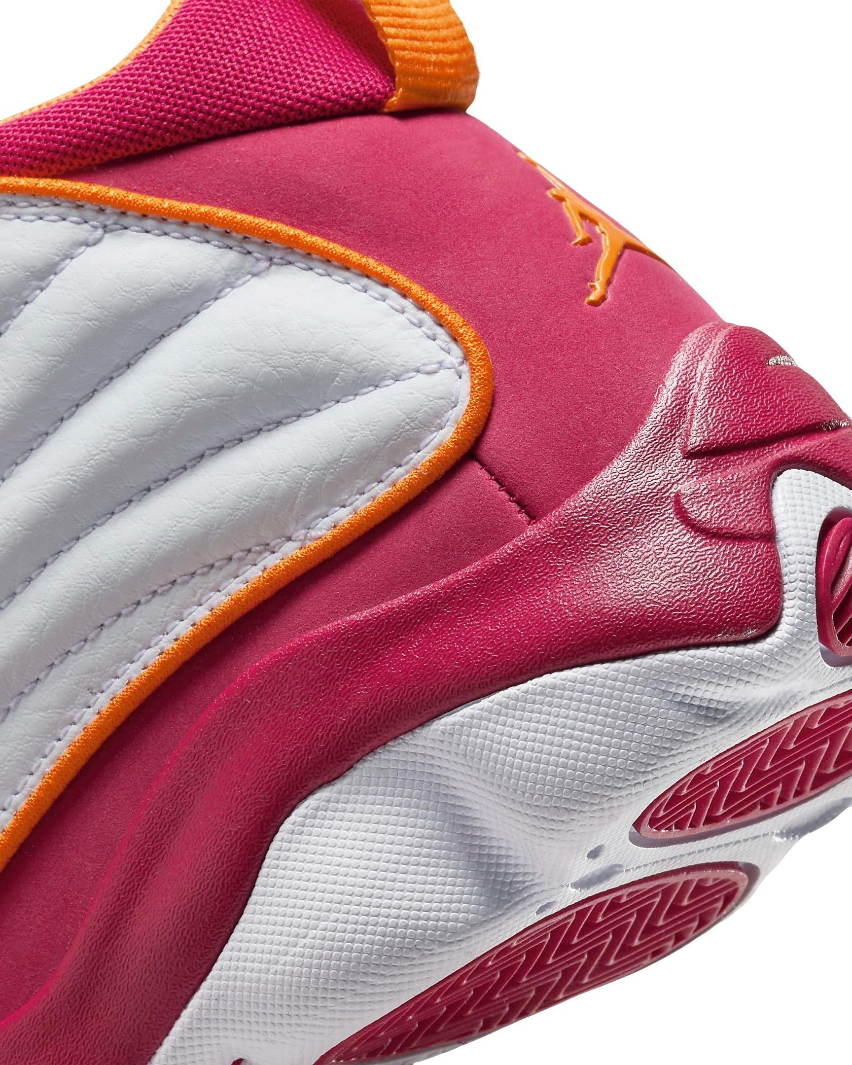 Jordan Pro Strong "White/Vivid Orange/Cardinal Red" Grade School Boys' Shoe - WHITE/ORANGE/RED Thumbnail View 8