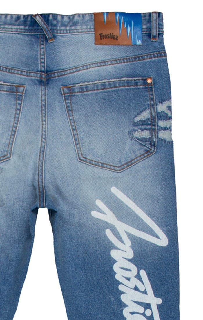 Frostiez Men's The Coldest Jean Medium Blue Wash Denim Jeans - BLUE