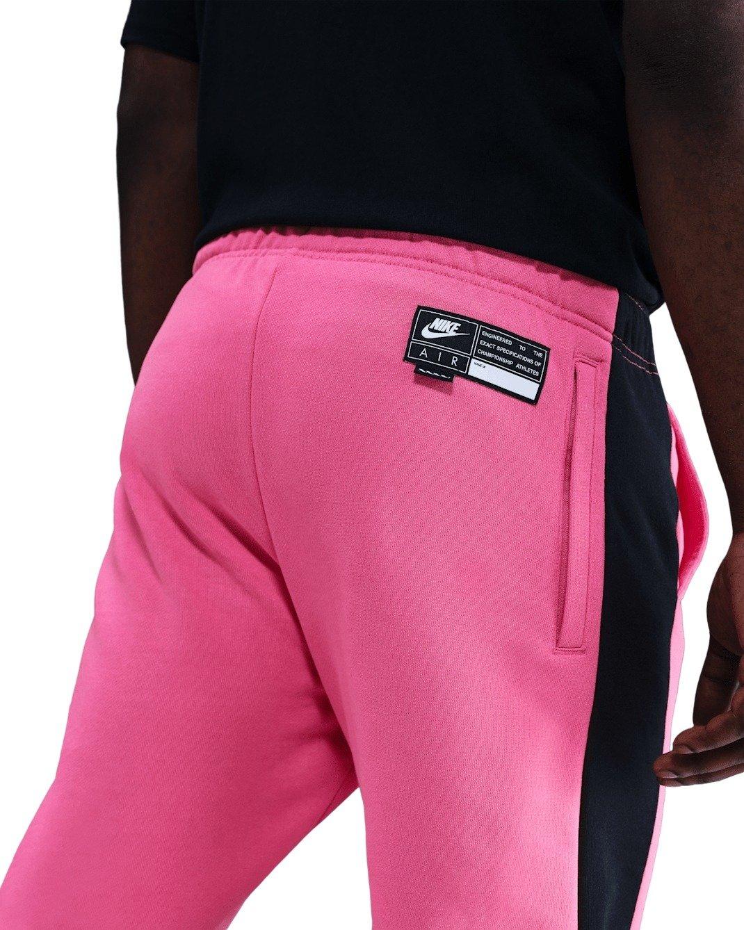 Nike Men's Air Fleece Joggers - Pink - PINK Thumbnail View 2