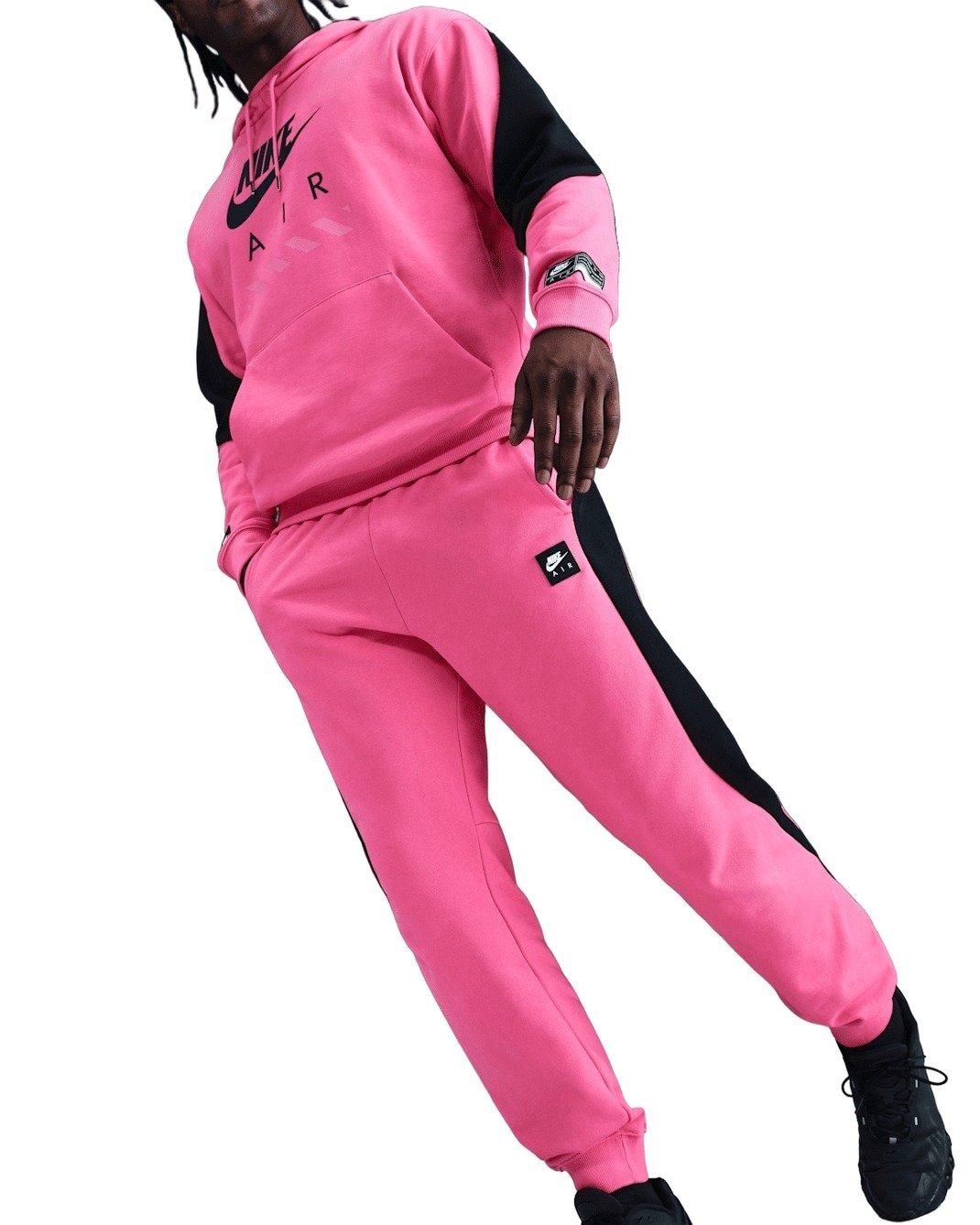 Nike Men's Air Fleece Joggers - Pink - PINK Thumbnail View 3