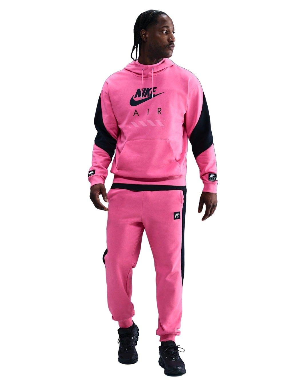 Nike Men's Air Fleece Joggers - Pink - PINK Thumbnail View 4