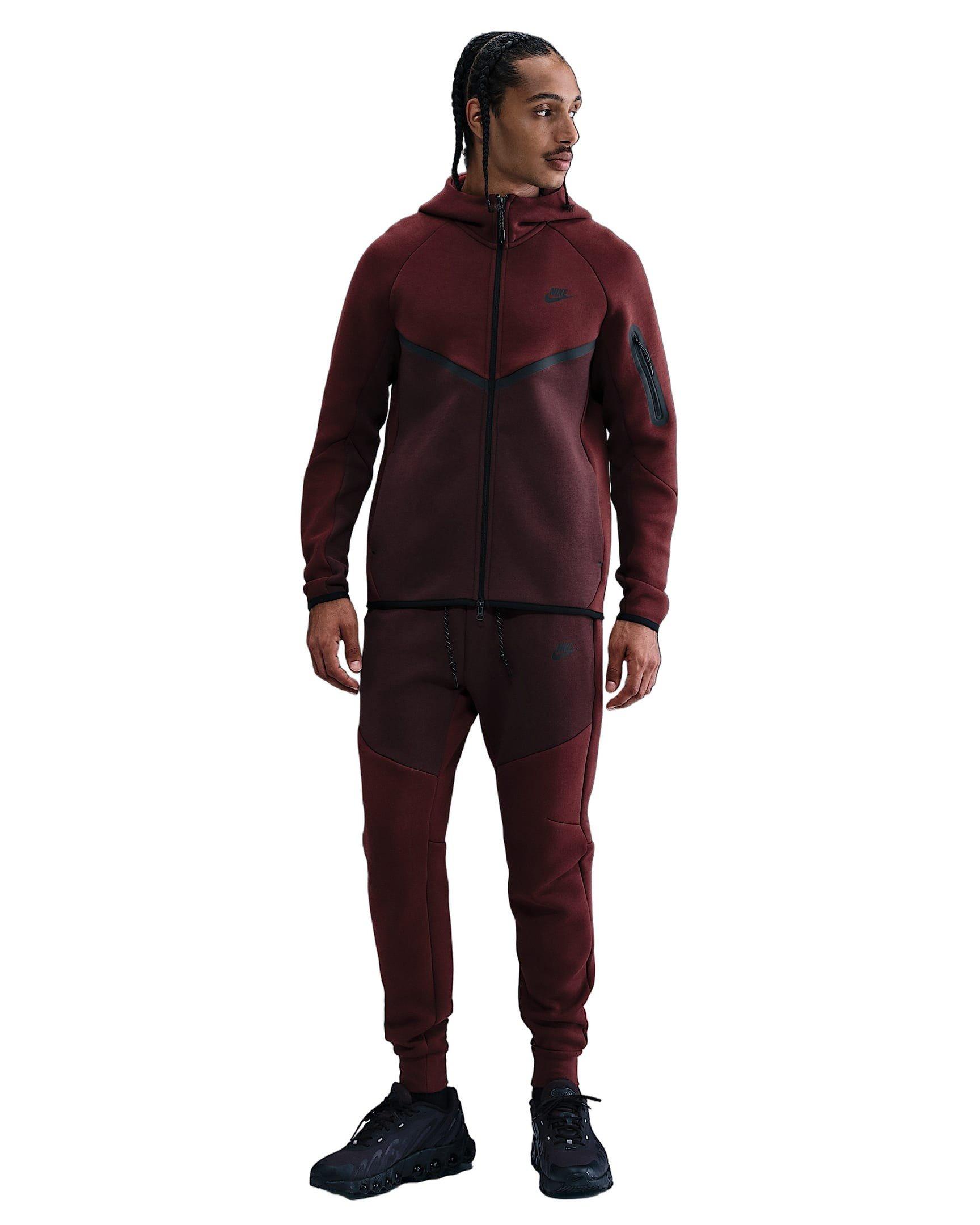 Nike Men's Tech Fleece Joggers - RED Thumbnail View 1