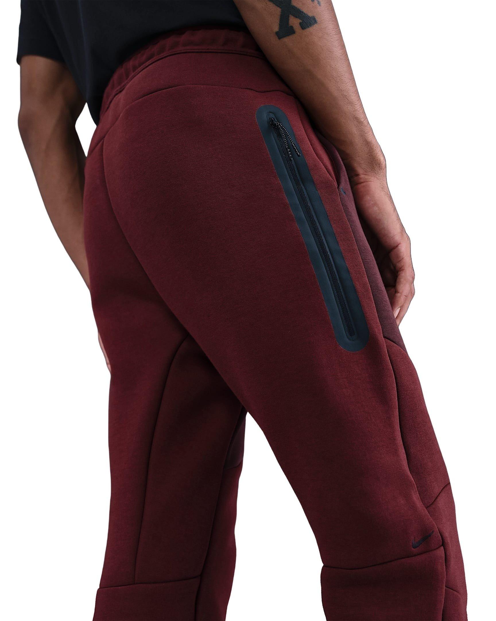 Nike Men's Tech Fleece Joggers - RED Thumbnail View 4