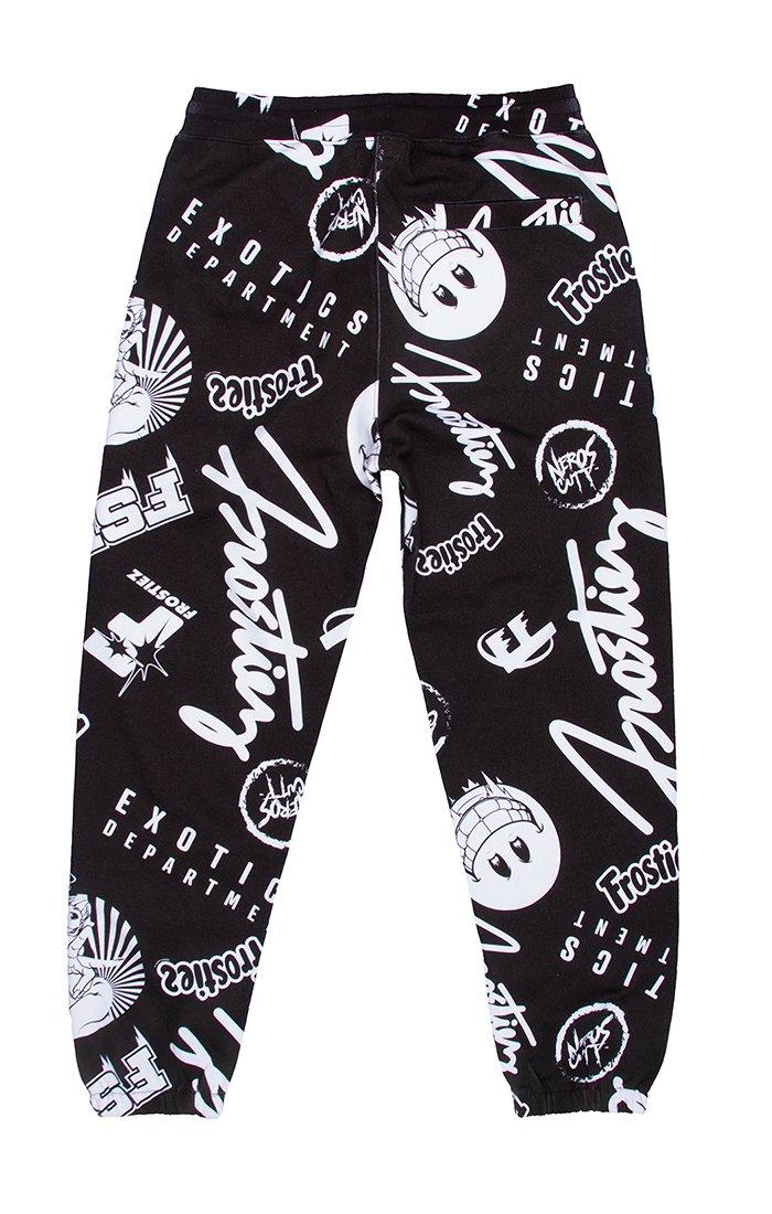 Frostiez Men's The Coldest Sweatpants - Black/White - BLACK/WHITE