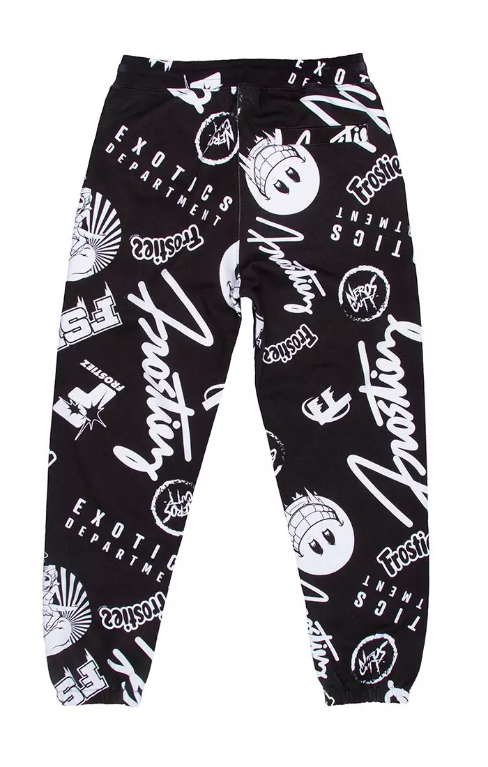 Frostiez Men's The Coldest Sweatpants - Black/White - BLACK/WHITE