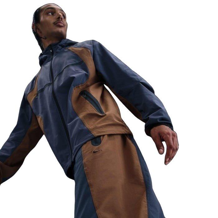 Nike Men's Tech Dri-FIT Woven Color-Block Oversized Pants - BLUE/BROWN Thumbnail View 3