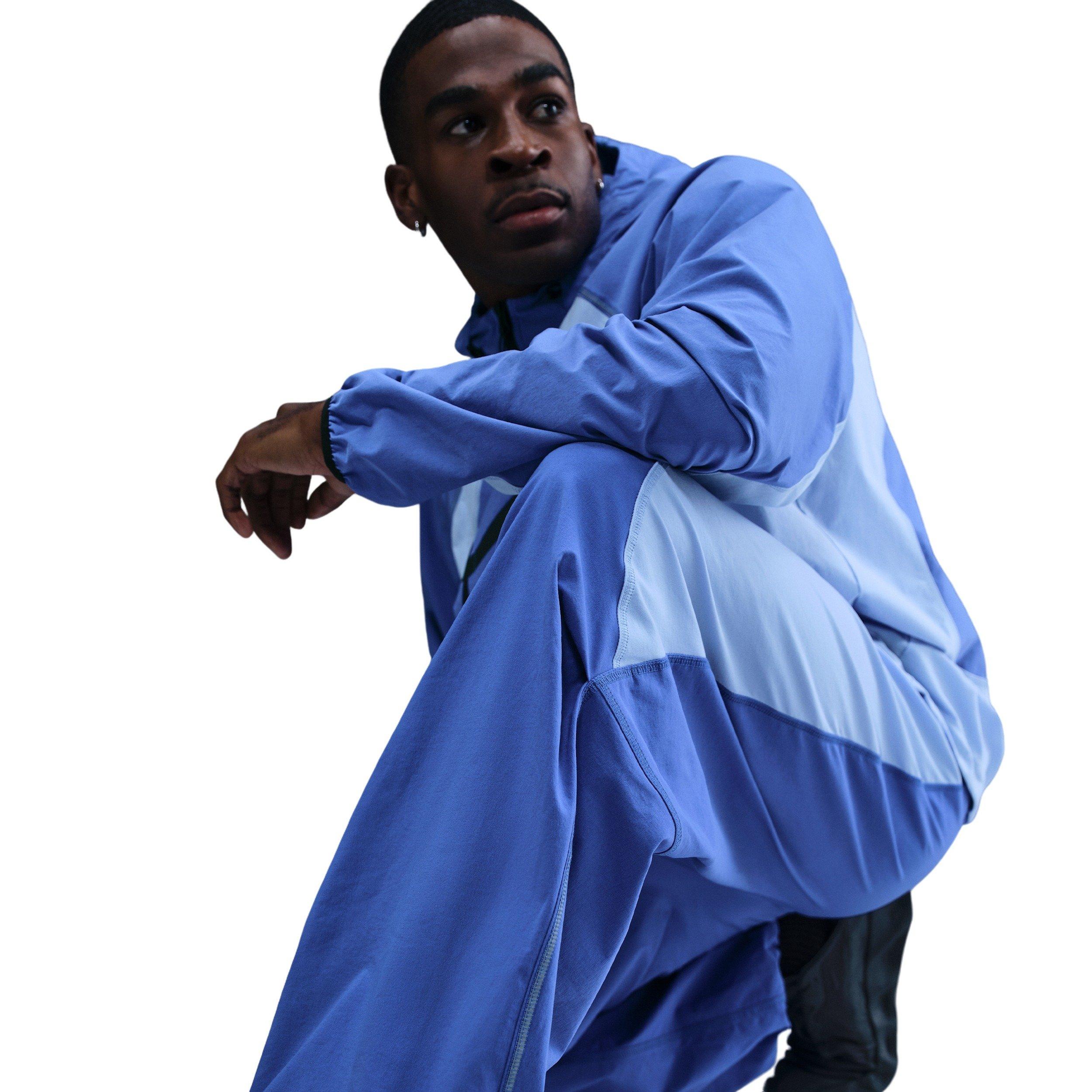 Nike Men's Tech Dri-FIT Woven Color-Block Oversized Pants - BLUE Thumbnail View 3