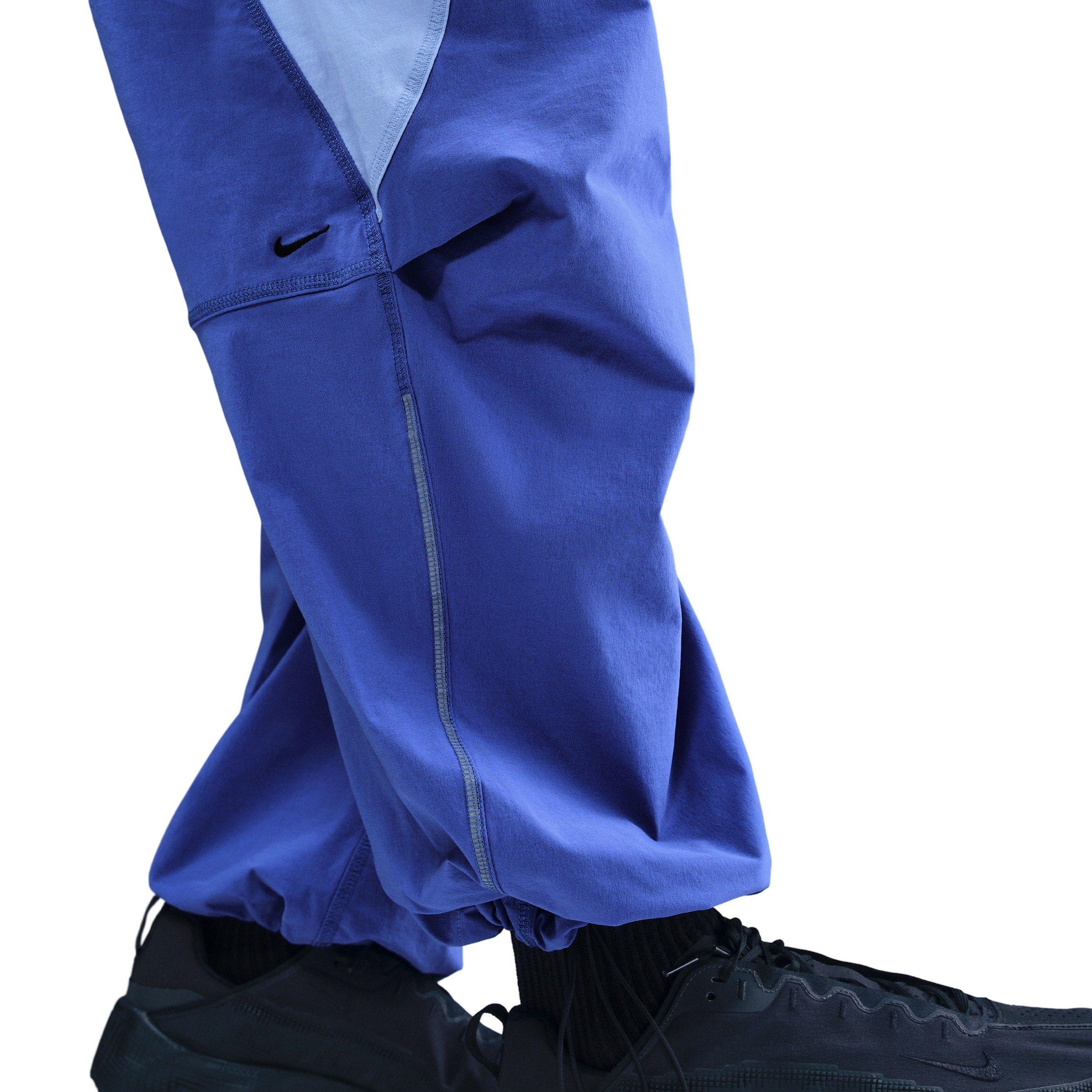 Nike Men's Tech Dri-FIT Woven Color-Block Oversized Pants - BLUE Thumbnail View 4