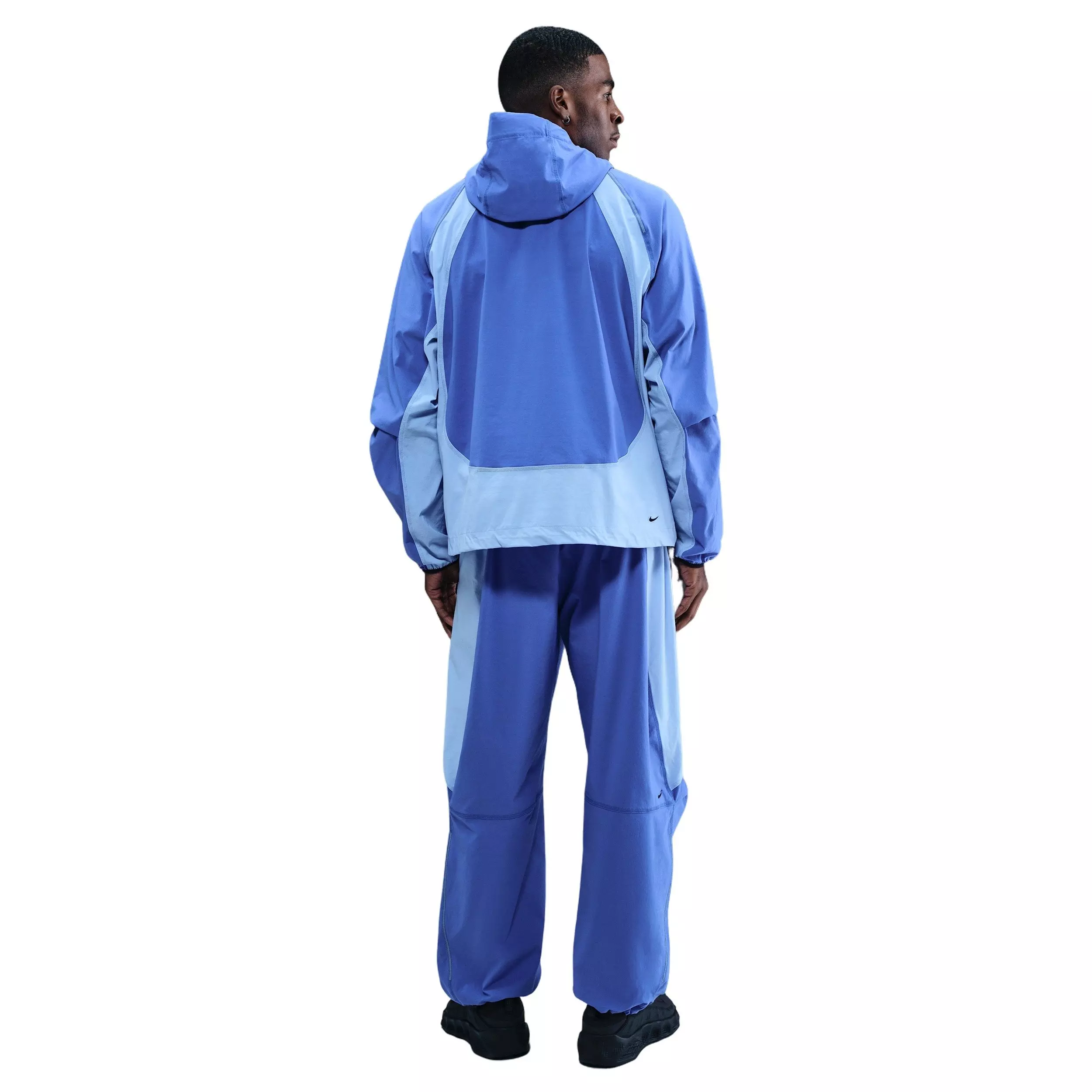 Nike Men's Tech Dri-FIT Woven Color-Block Oversized Pants - BLUE