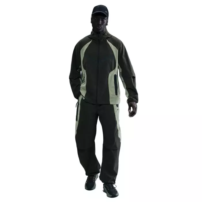 Nike Men's Tech Dri-FIT Woven Color-Block Oversized Pants - GREEN