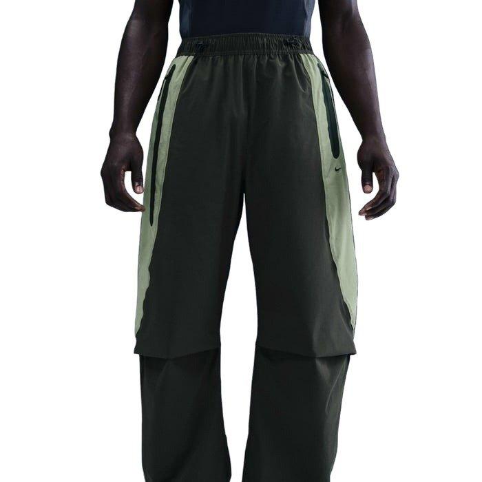 Nike Men's Tech Dri-FIT Woven Color-Block Oversized Pants - GREEN Thumbnail View 3