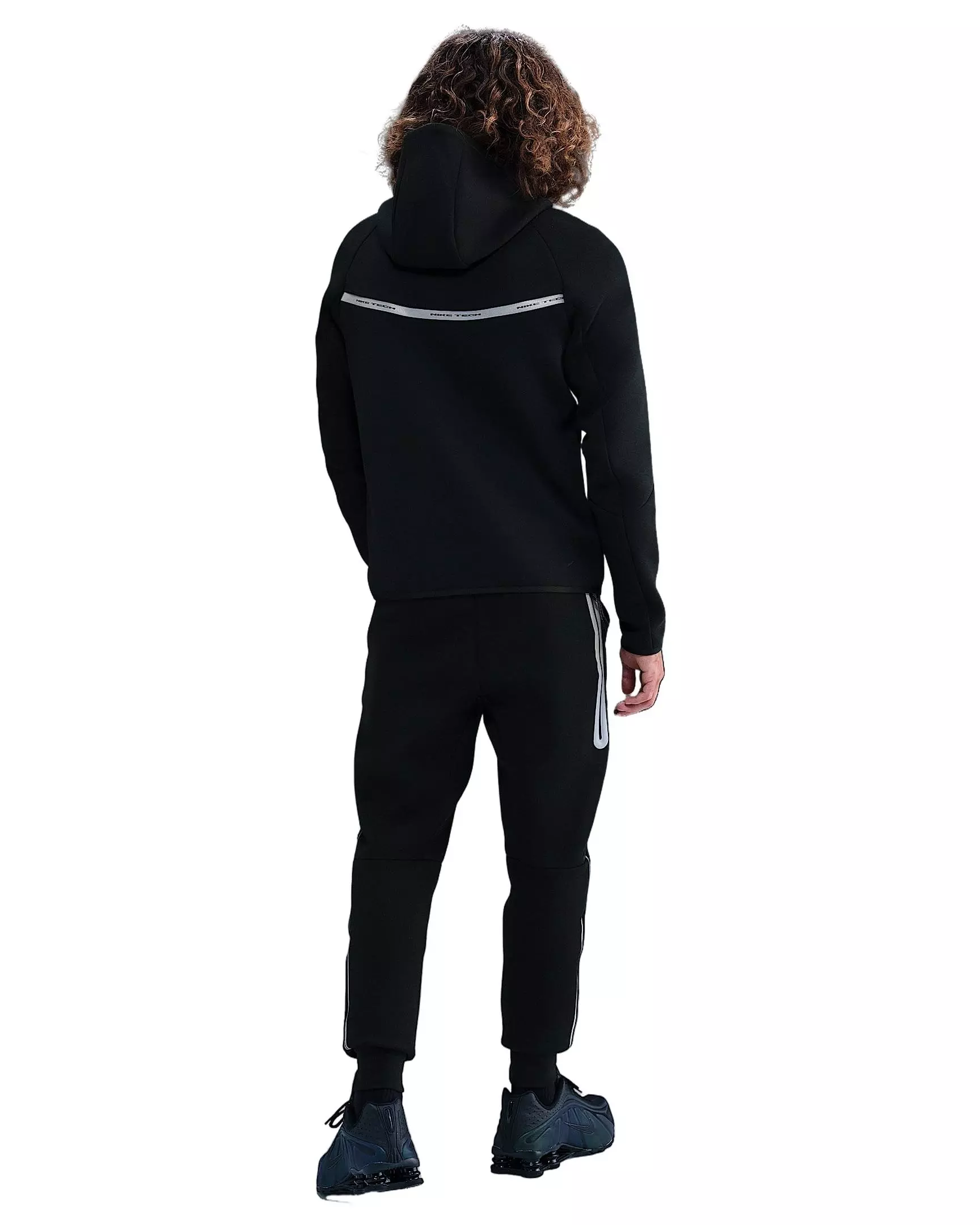 Nike Men's Tech Fleece Joggers with Reflective Accents - BLACK