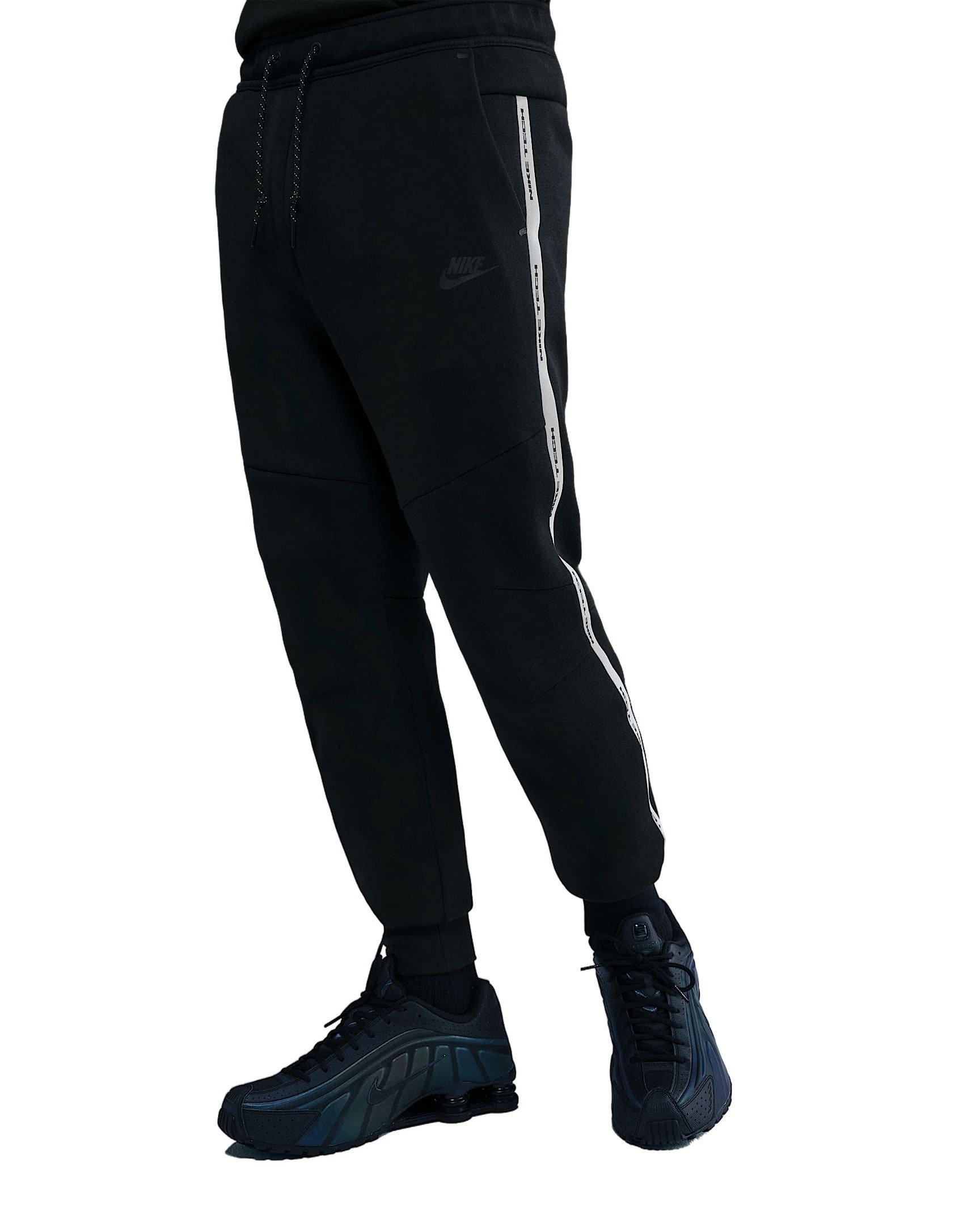 Nike Men's Tech Fleece Joggers with Reflective Accents - BLACK Thumbnail View 3