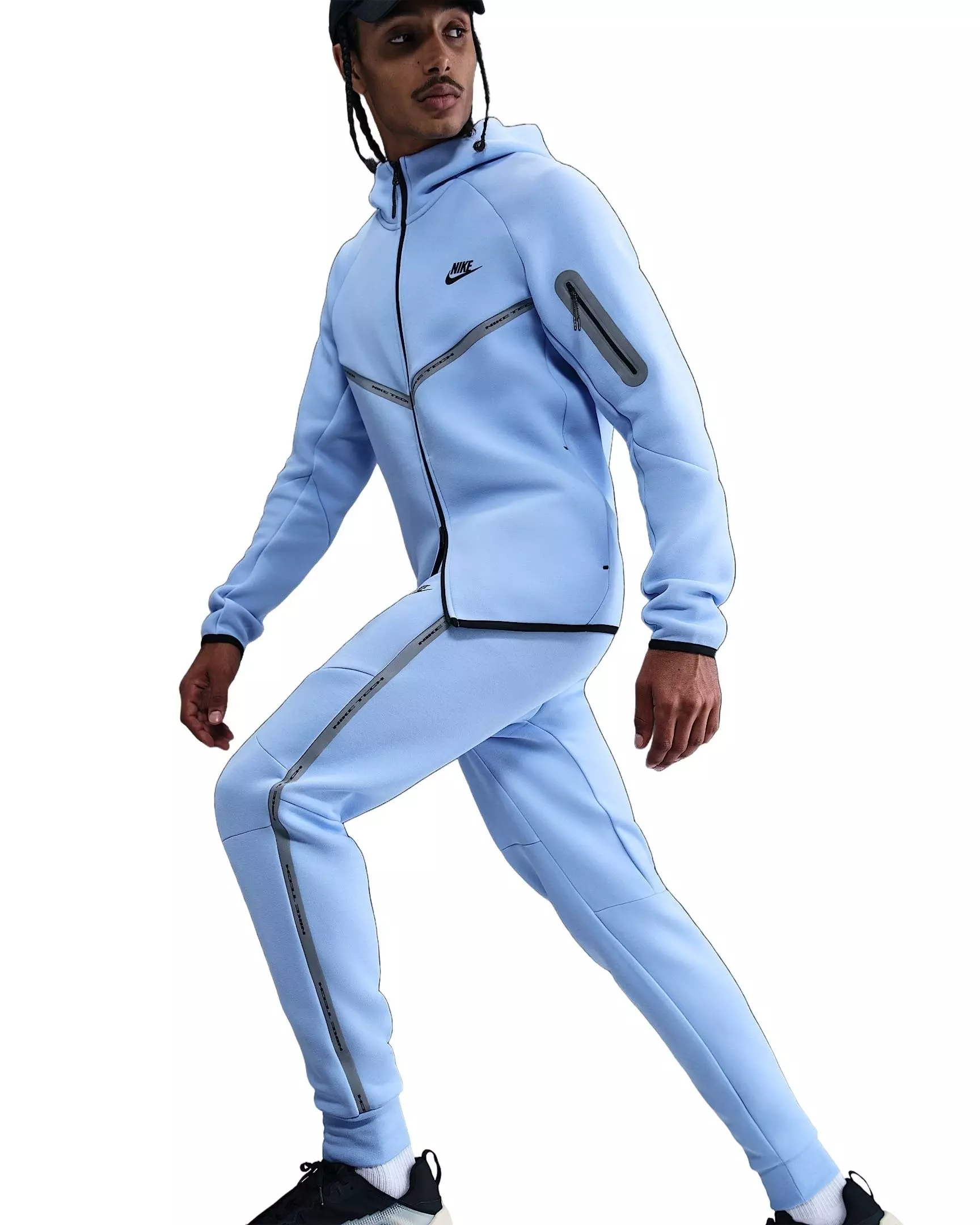 Nike Men's Tech Fleece Joggers with Reflective Accents - BLUE