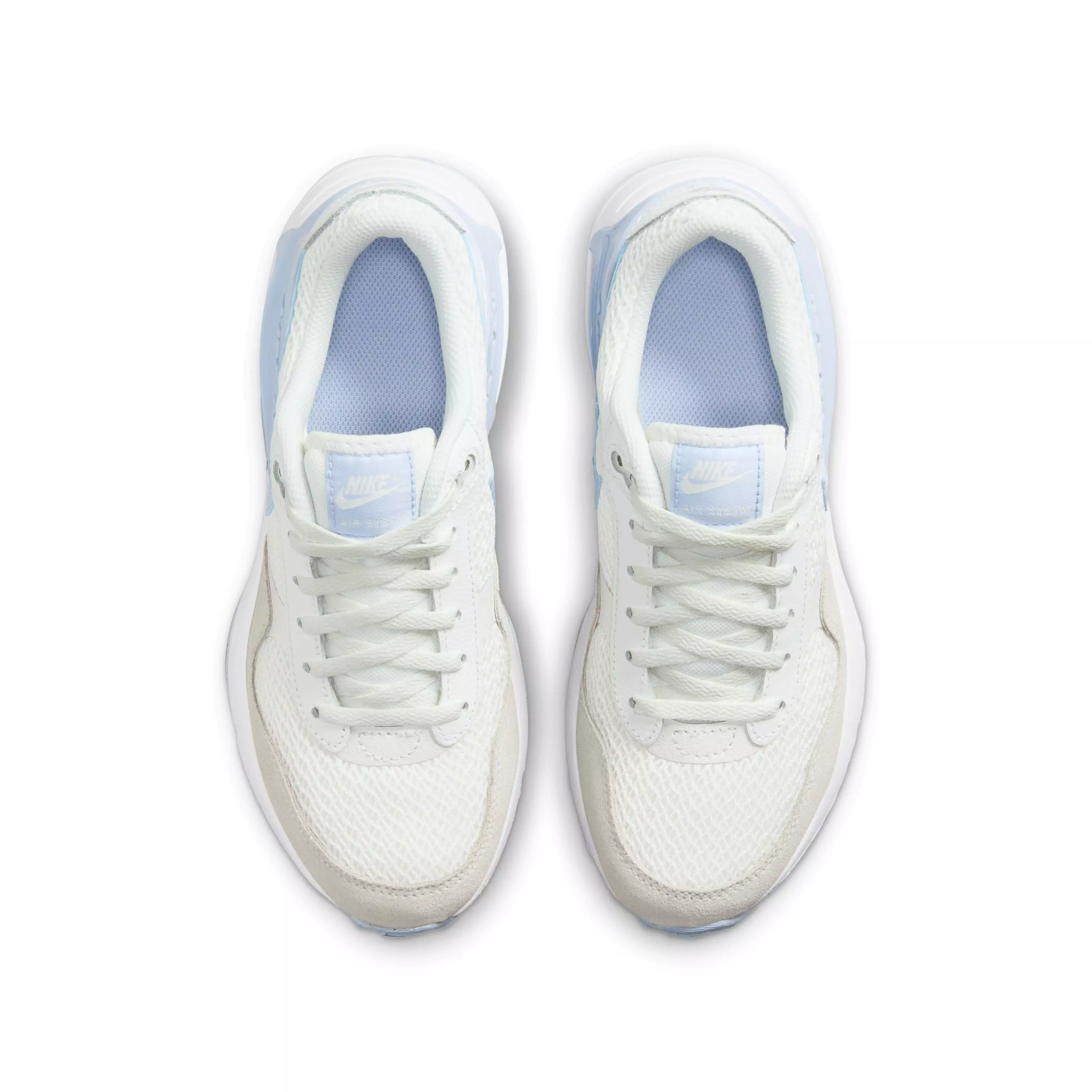Nike Air Max SYSTM "Summit White/Cobalt Bliss/White" Grade School Girls' Shoe - WHITE/COBALT/WHITE