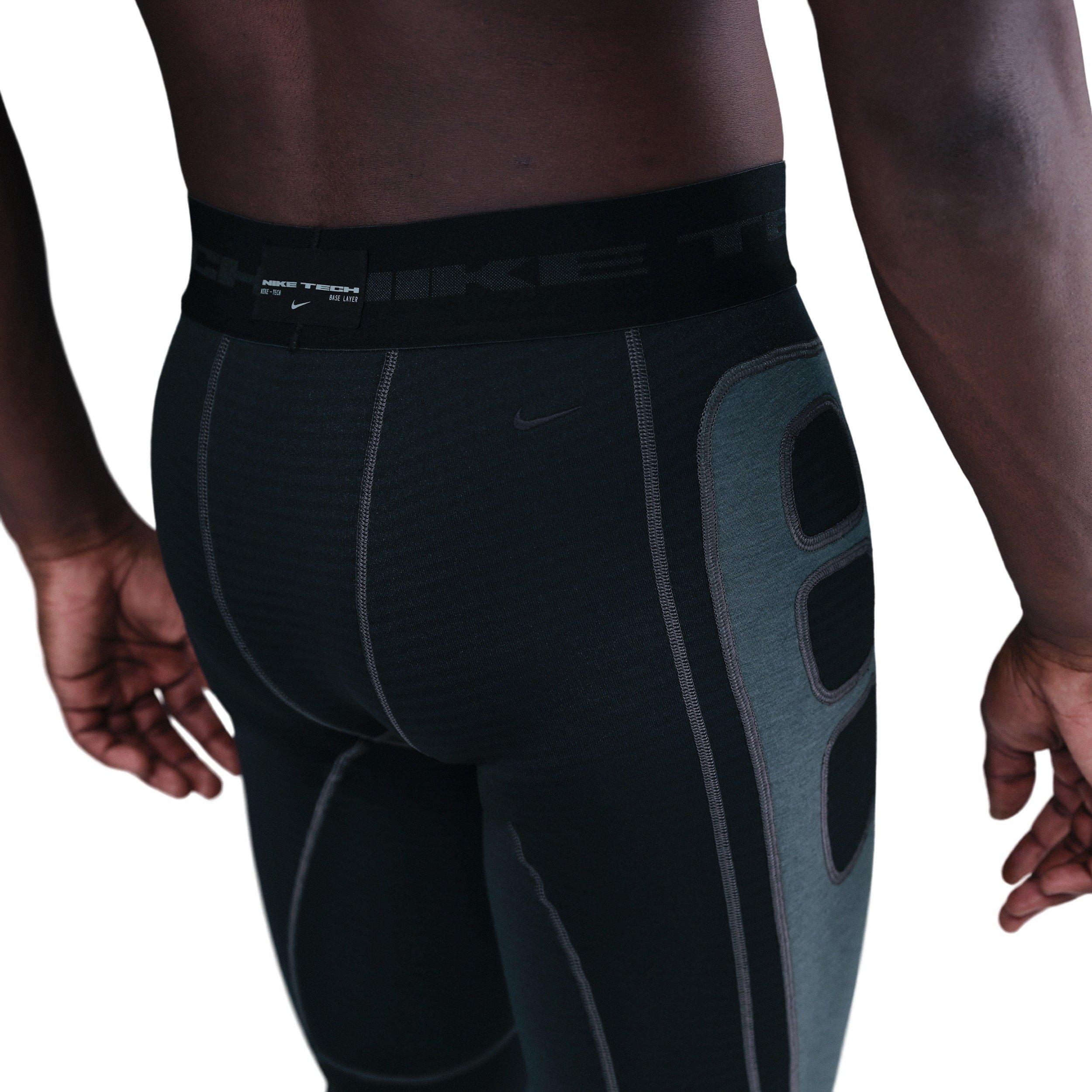 Nike Men's Tech Therma-FIT Base Layer Tights - BLACK Thumbnail View 2
