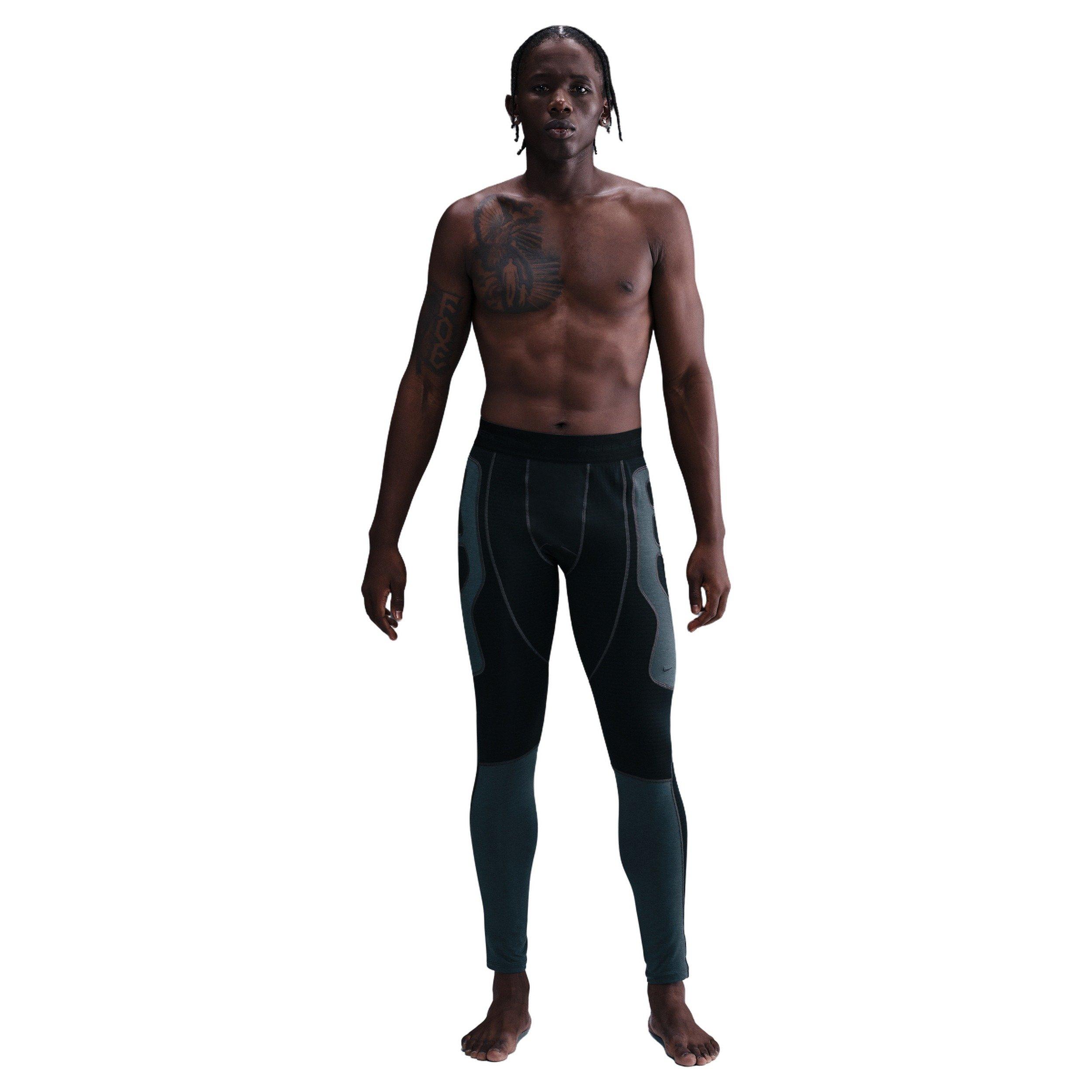 Nike Men's Tech Therma-FIT Base Layer Tights - BLACK Thumbnail View 4