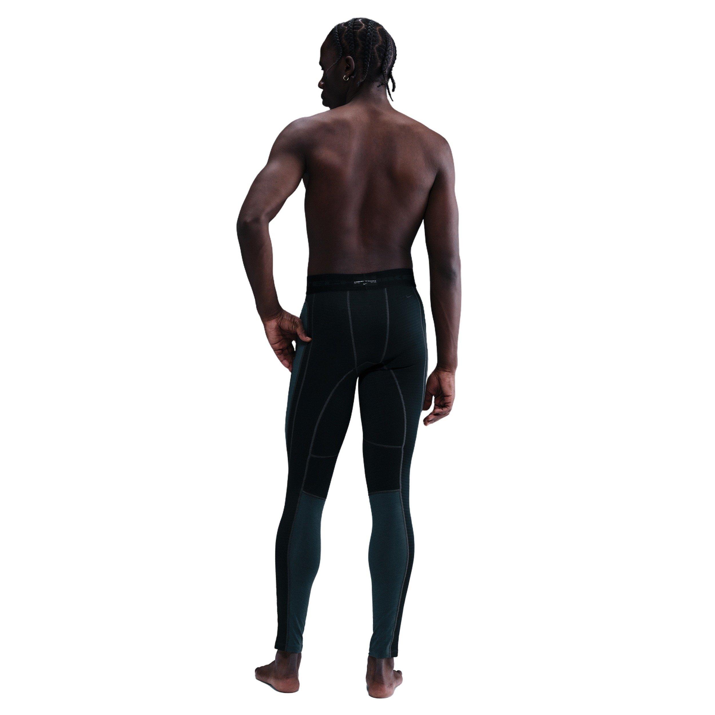 Nike Men's Tech Therma-FIT Base Layer Tights - BLACK Thumbnail View 5
