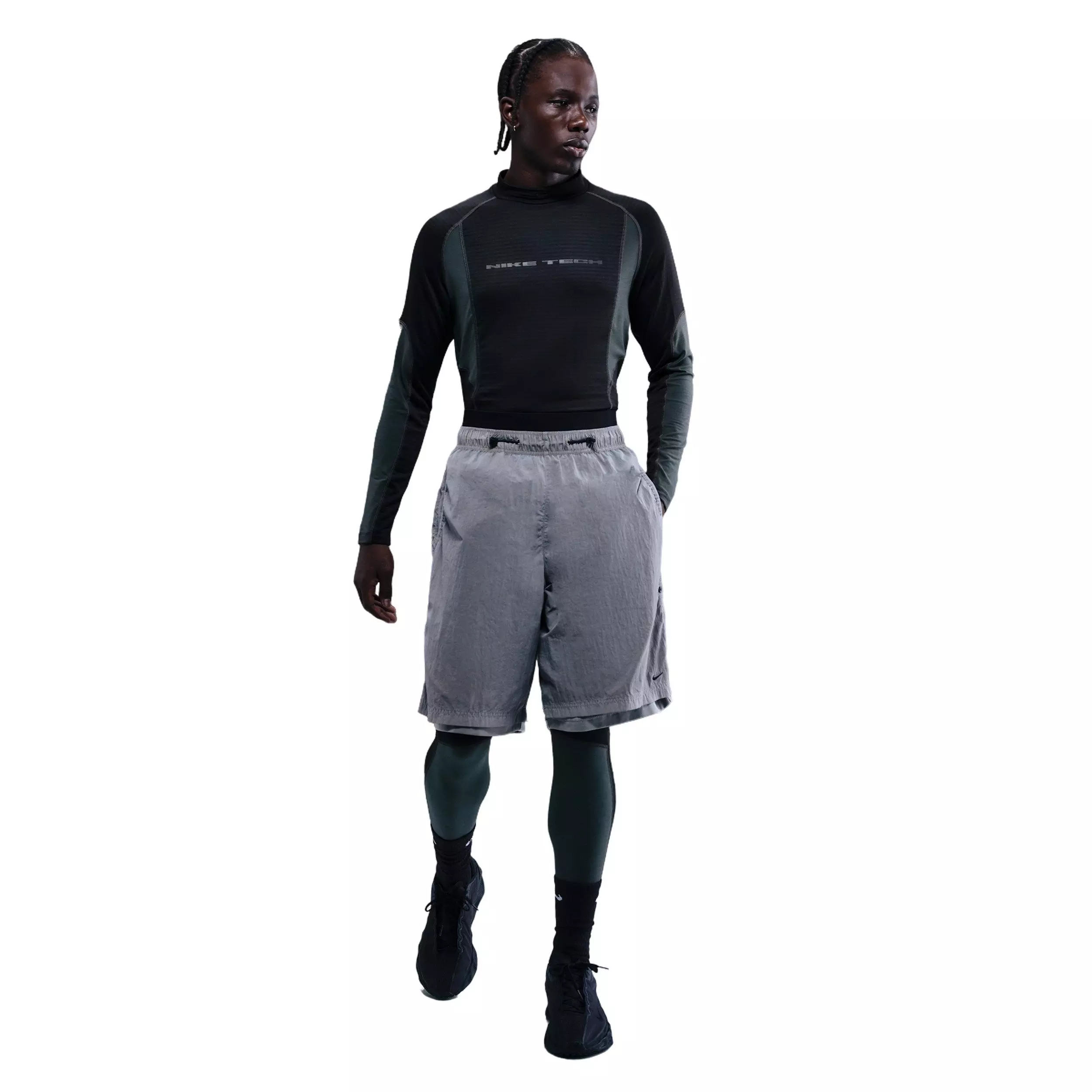 Nike Men's Tech Therma-FIT Base Layer Tights - BLACK