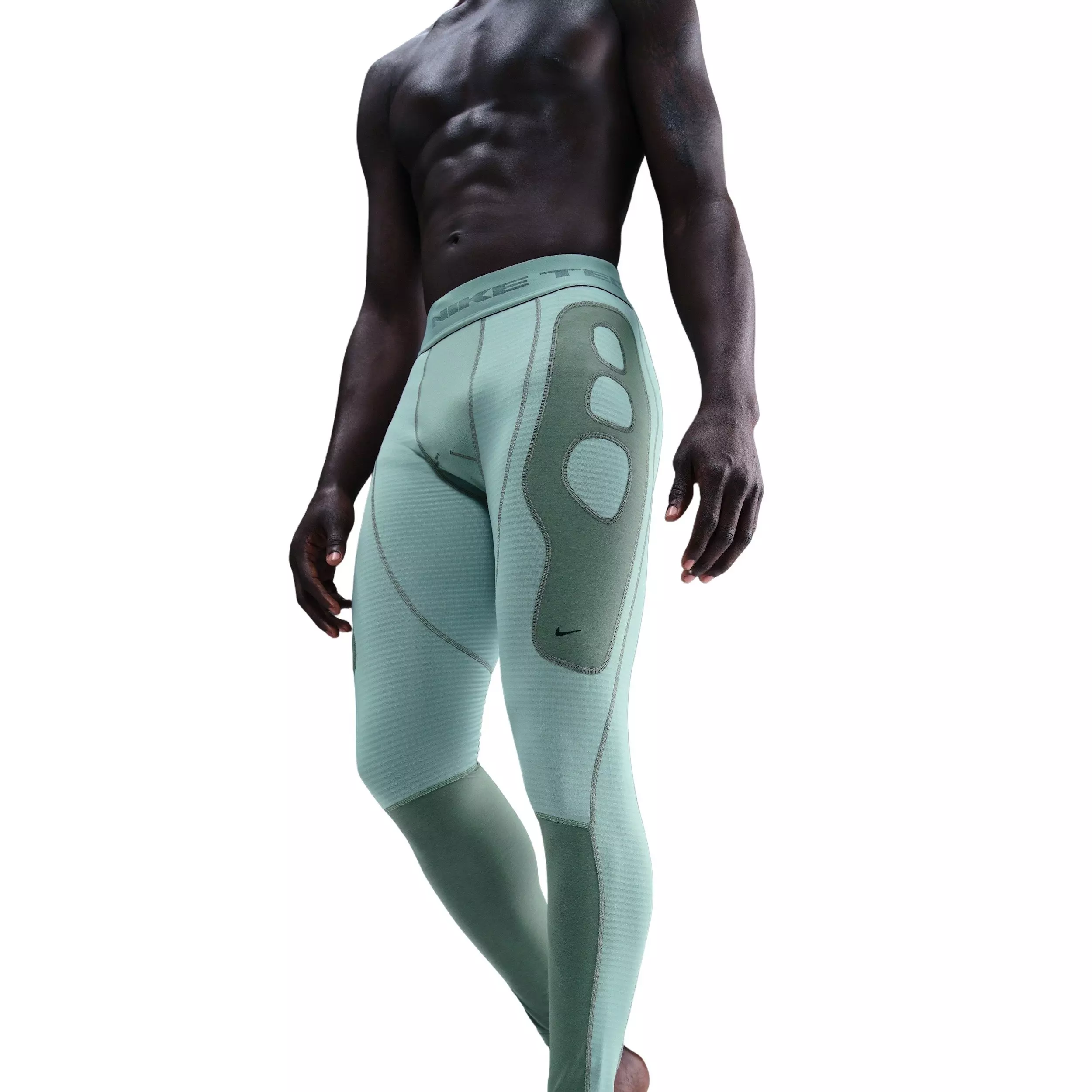 Nike Men's Tech Therma-FIT Base Layer Tights - GREEN