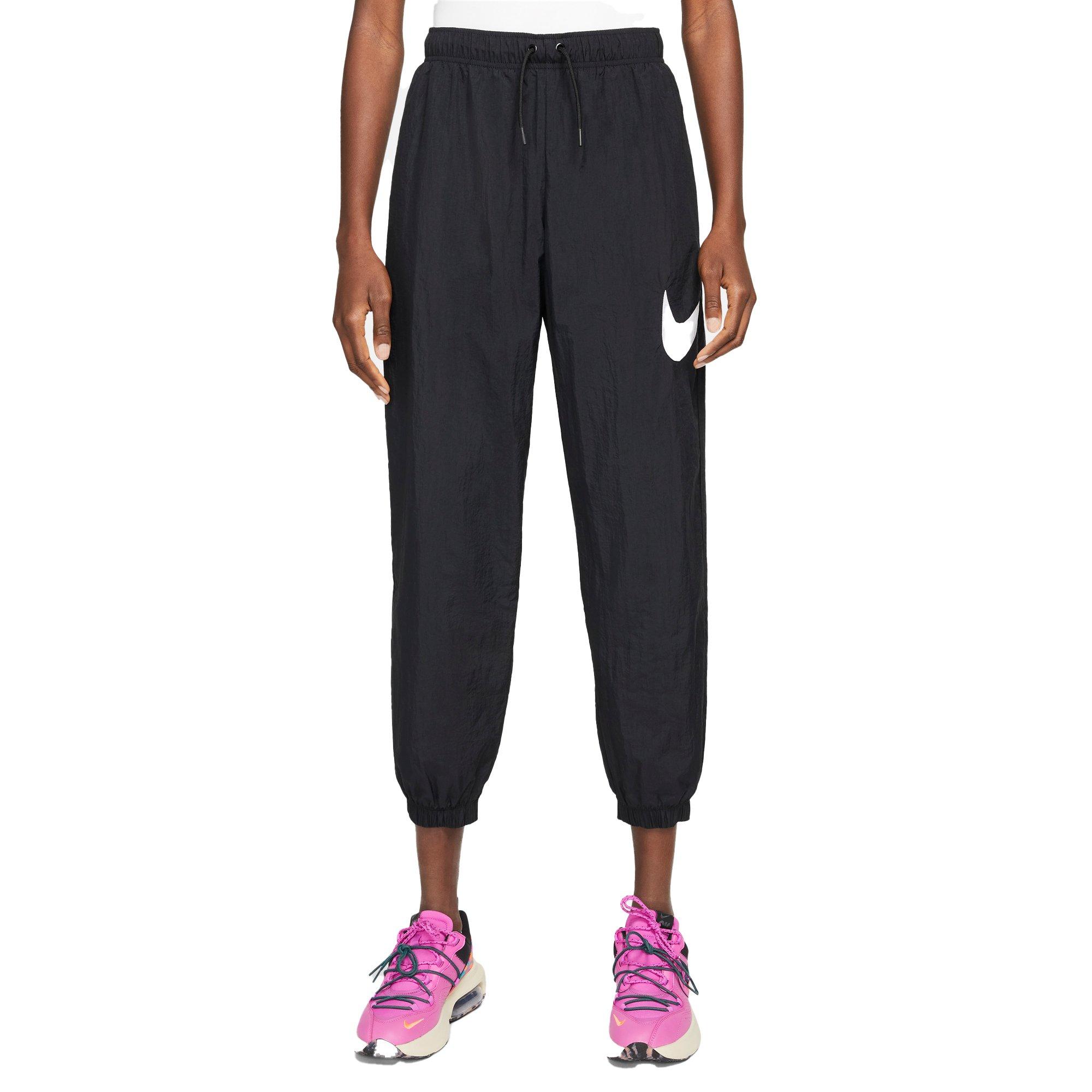 Nike Women's Sportswear Essential Easy Woven Mid-Rise Pants - BLACK Thumbnail View 1