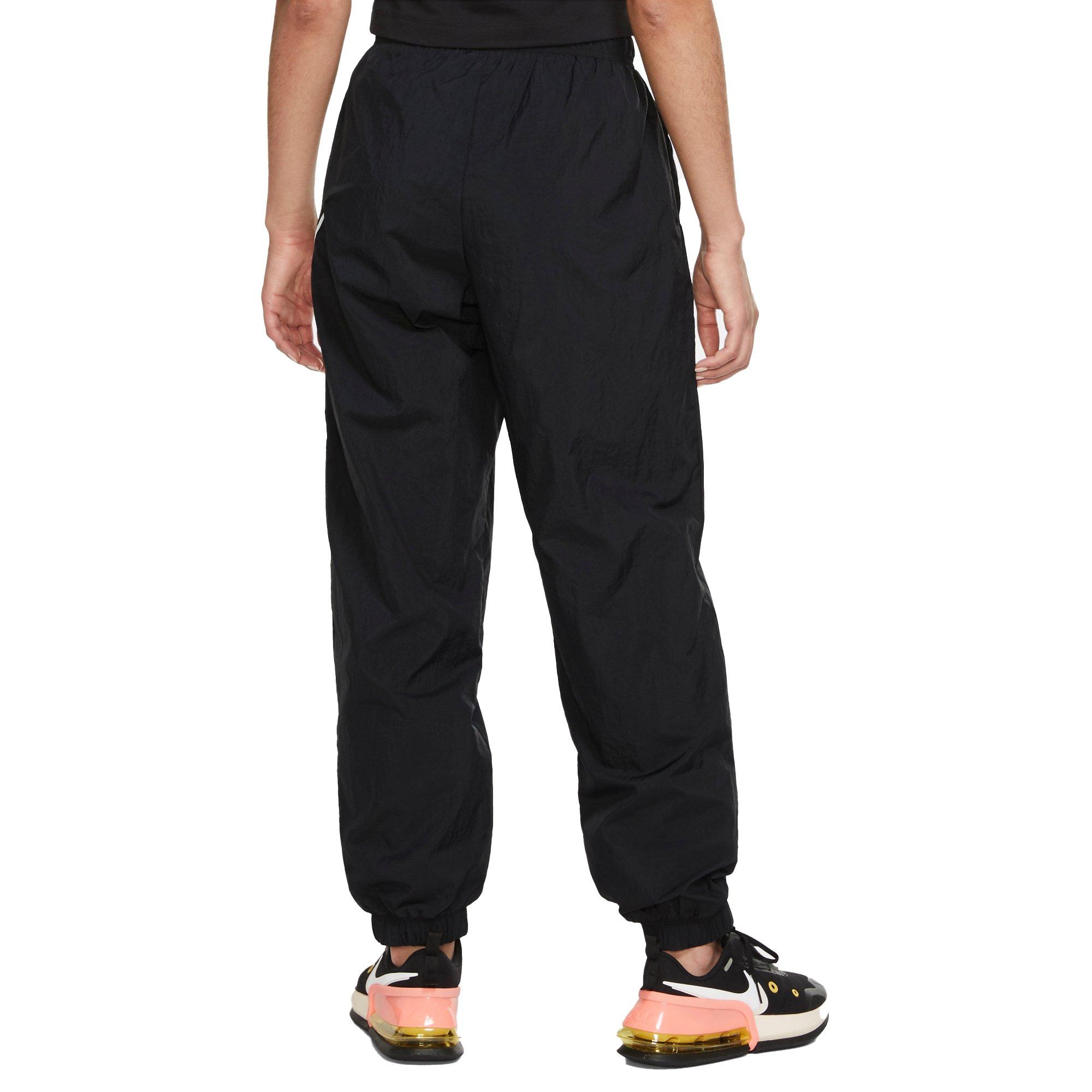 Nike Women's Sportswear Essential Easy Woven Mid-Rise Pants - BLACK Thumbnail View 2