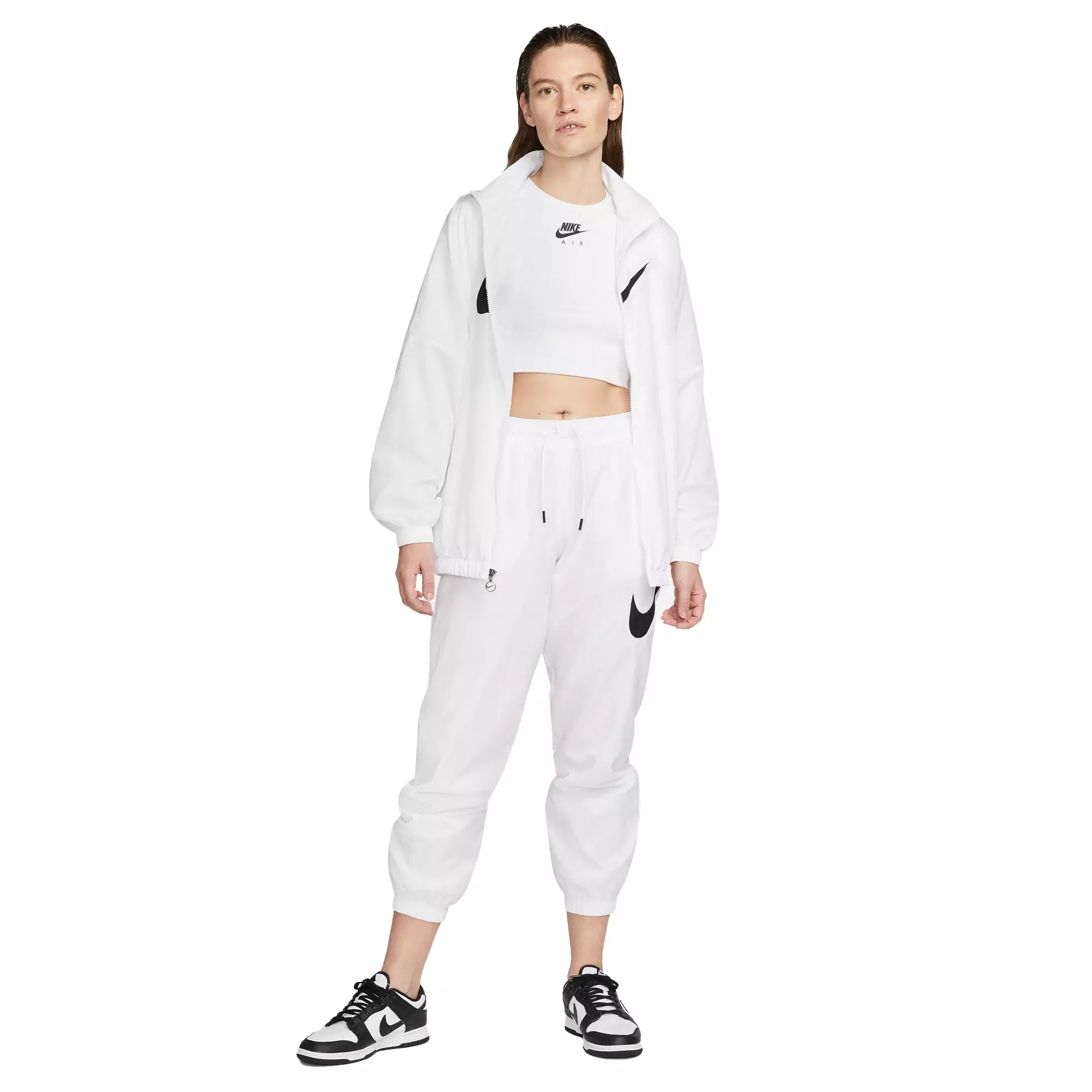 Nike Women's Sportswear Essential Easy Woven Mid-Rise Pants - BLACK