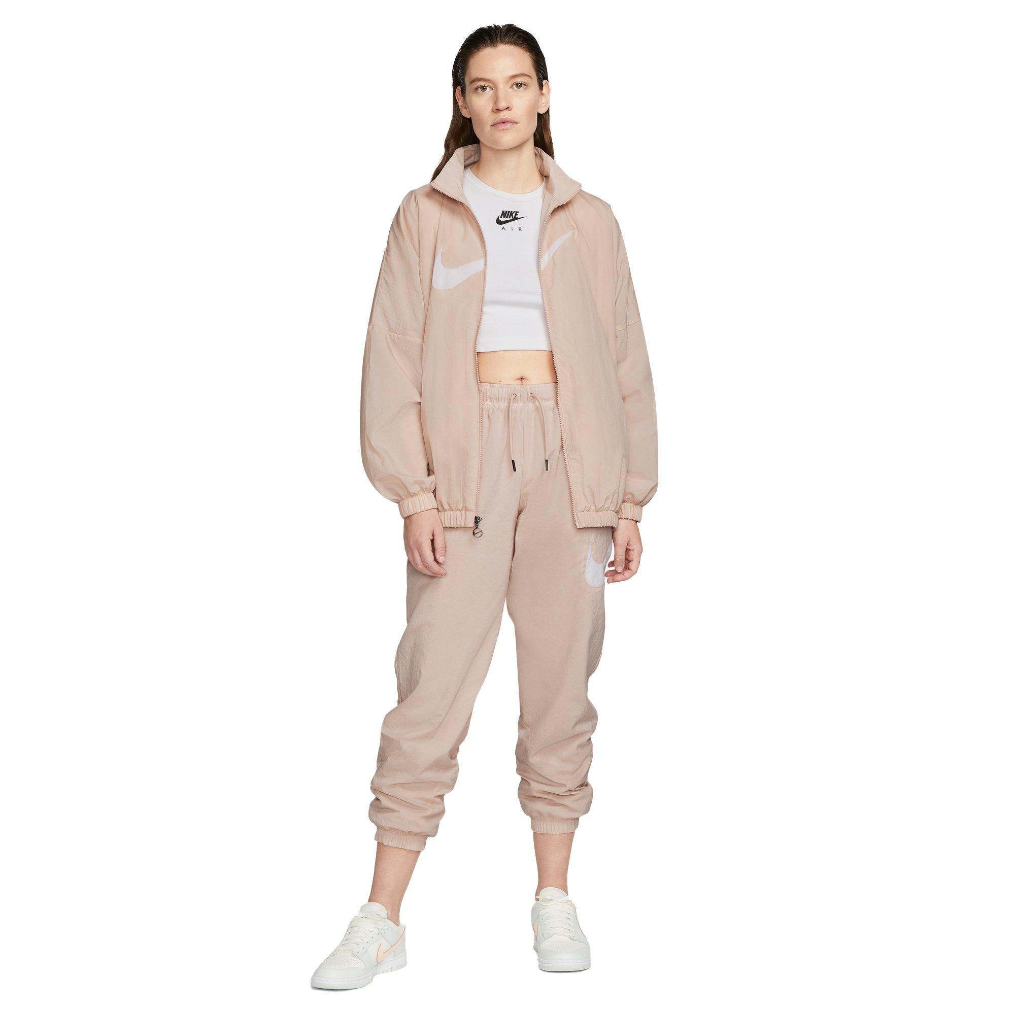 Nike Women's Sportswear Essential Easy Woven Mid-Rise Pants - PINK Thumbnail View 3