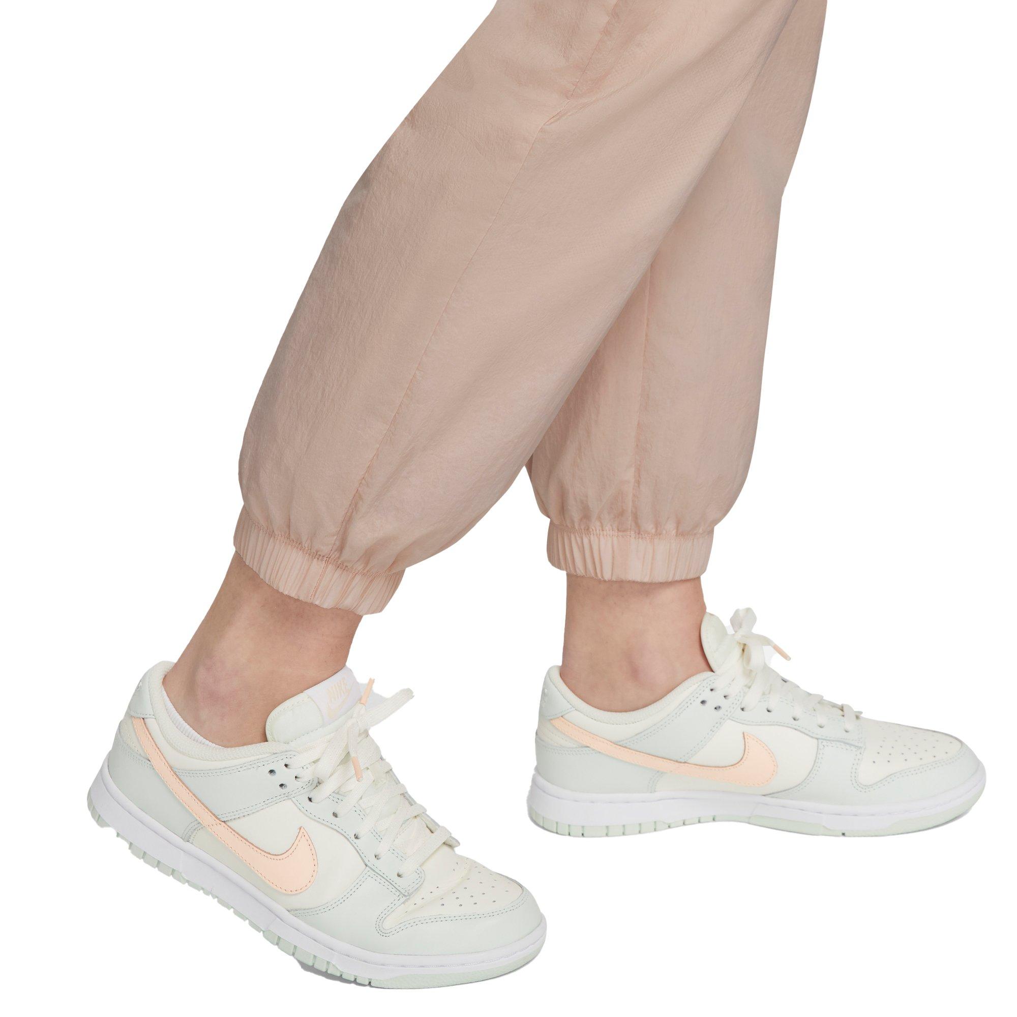 Nike Women's Sportswear Essential Easy Woven Mid-Rise Pants - PINK Thumbnail View 4