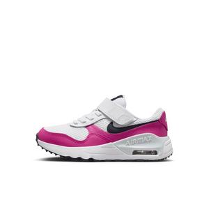 Nike Air Max SYSTM "White/Obsidian/Fierce Pink/Pure Platinum" Preschool Girls' Shoe