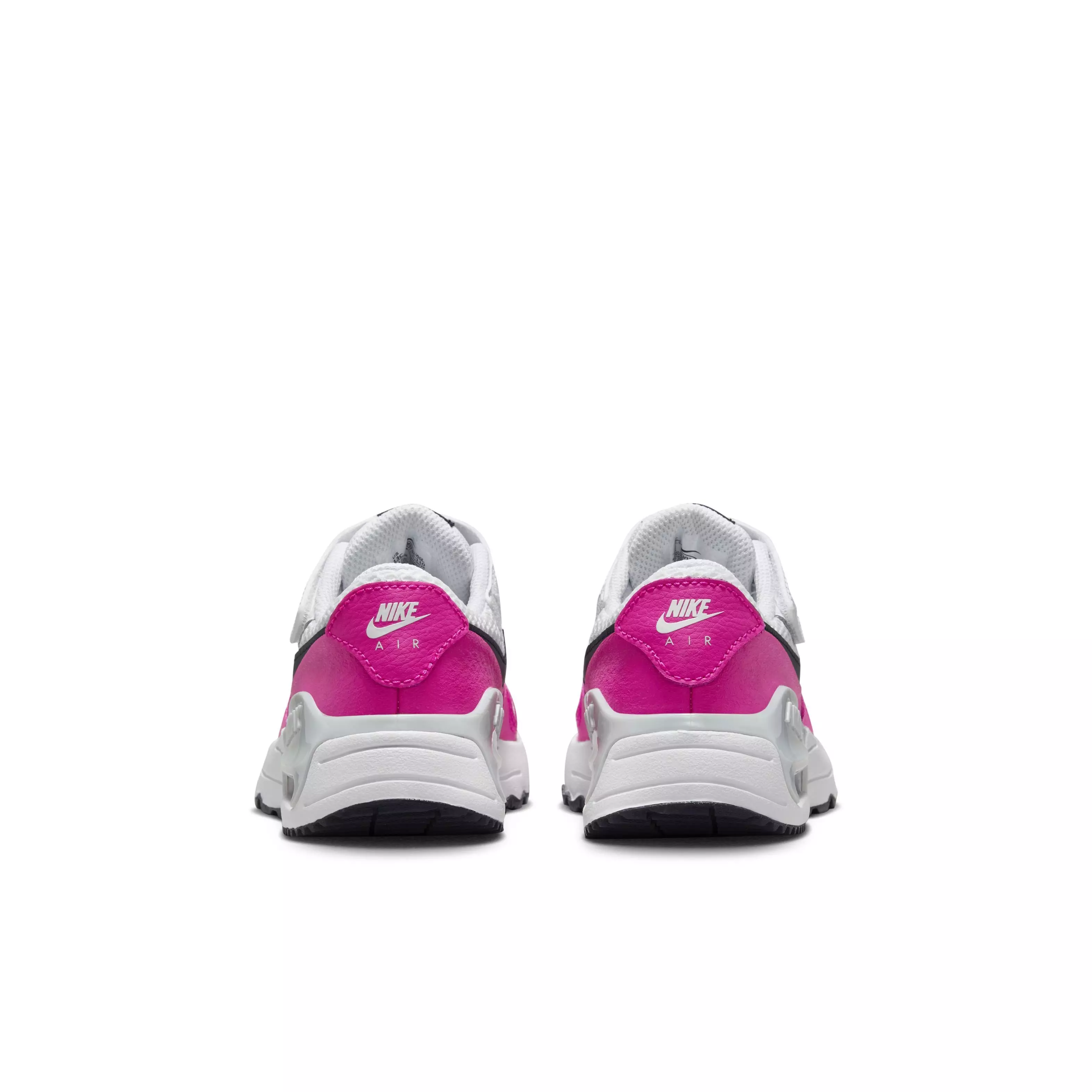Nike Air Max SYSTM "White/Obsidian/Fierce Pink/Pure Platinum" Preschool Girls' Shoe - WHITE/OBSIDIAN/PINK/PLATINUM