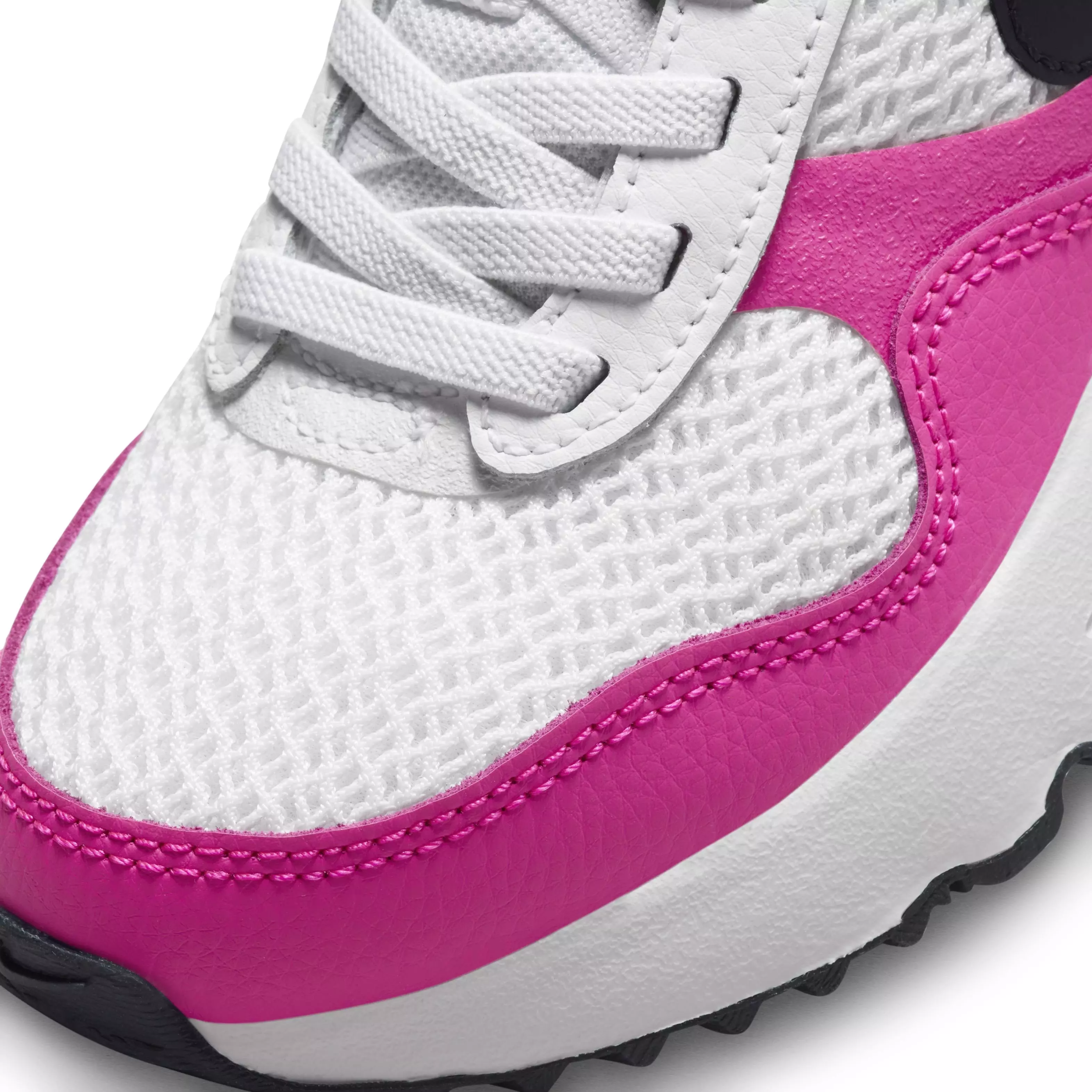 Nike Air Max SYSTM "White/Obsidian/Fierce Pink/Pure Platinum" Preschool Girls' Shoe - WHITE/OBSIDIAN/PINK/PLATINUM