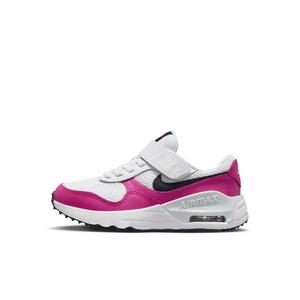 Nike Air Max SYSTM "White/Obsidian/Fierce Pink/Pure Platinum" Preschool Girls' Shoe