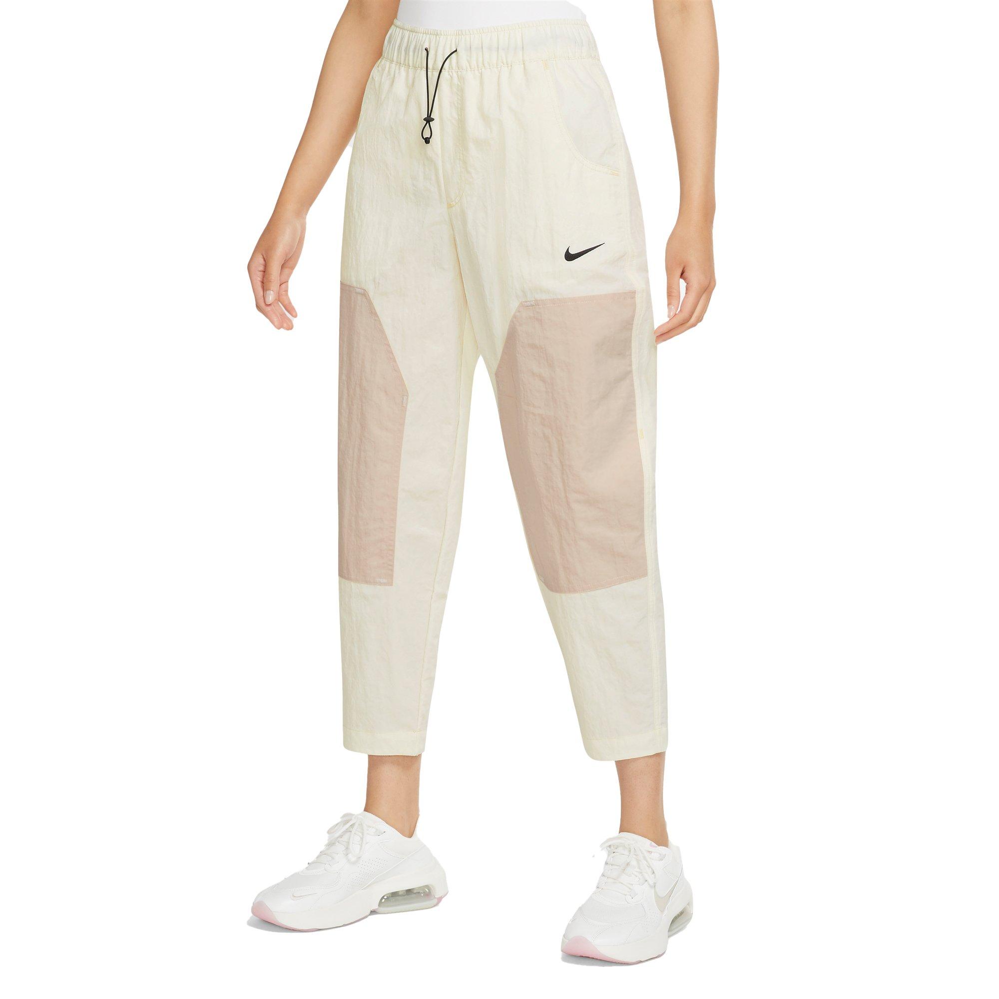 Nike Women's Sportswear Swoosh Woven High-Rise Pants - GREY Thumbnail View 1