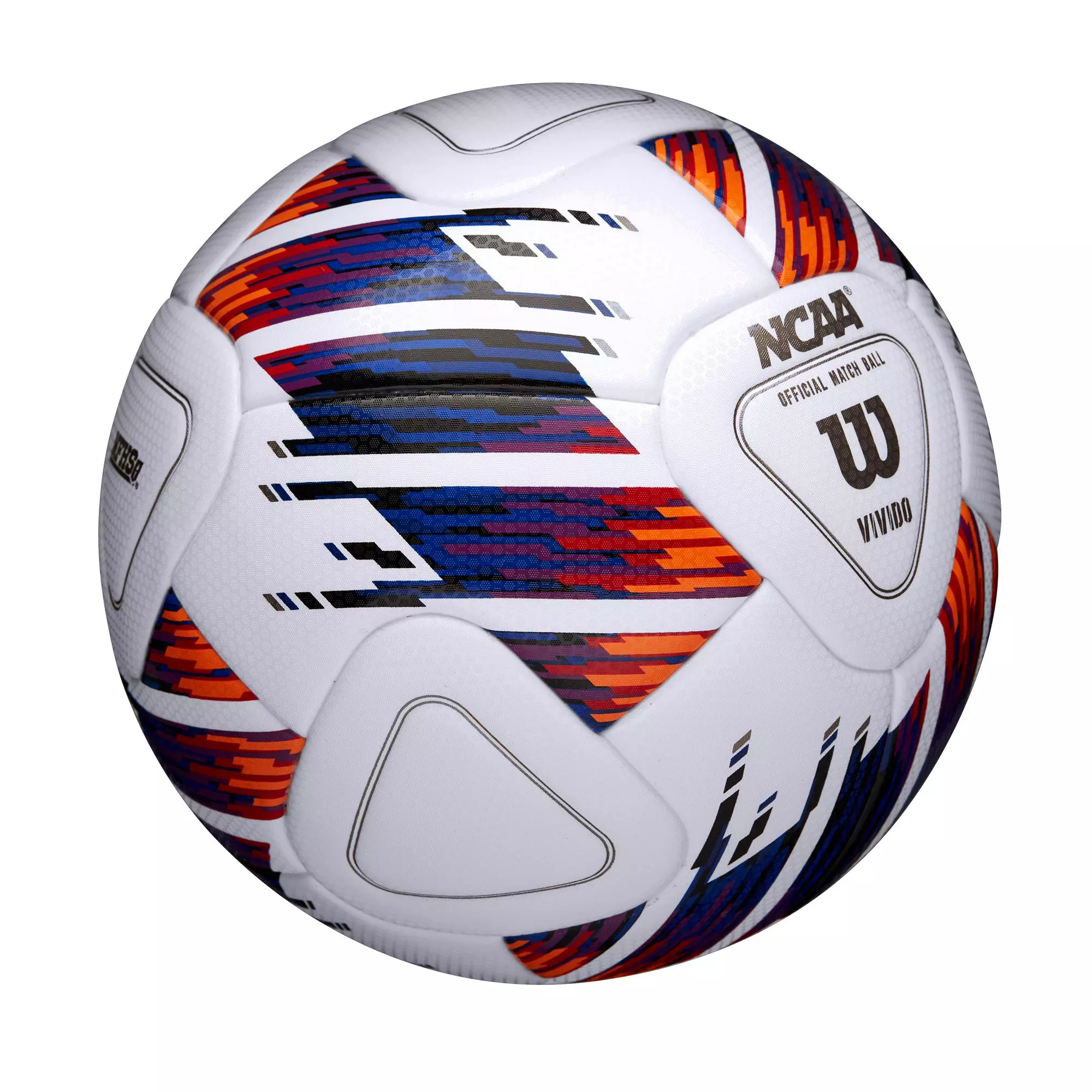 Wilson NCAA Vivido Soccer Ball-White/Orange/Purple - WHITE/ORANGE/PURPLE