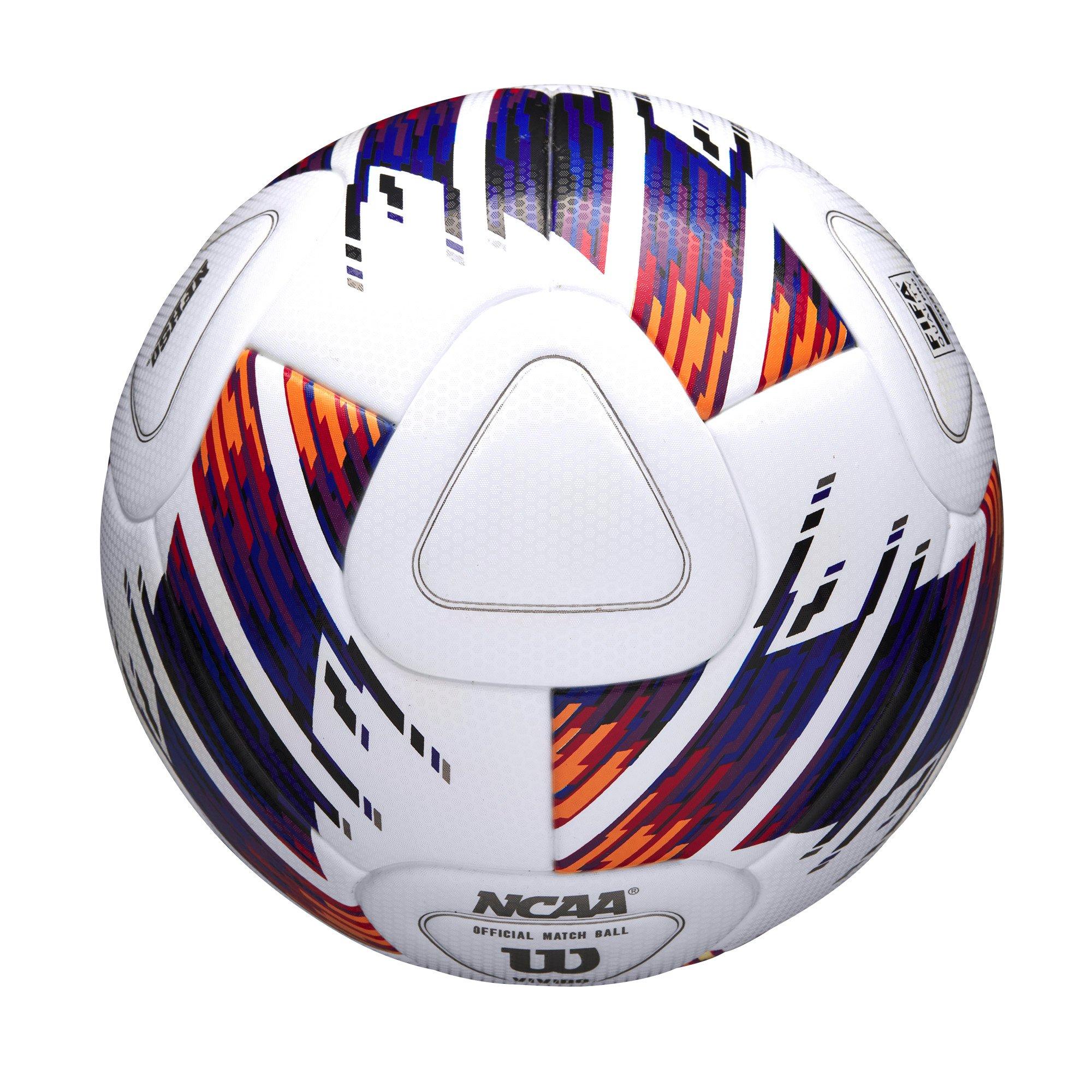 Wilson NCAA Vivido Soccer Ball-White/Orange/Purple