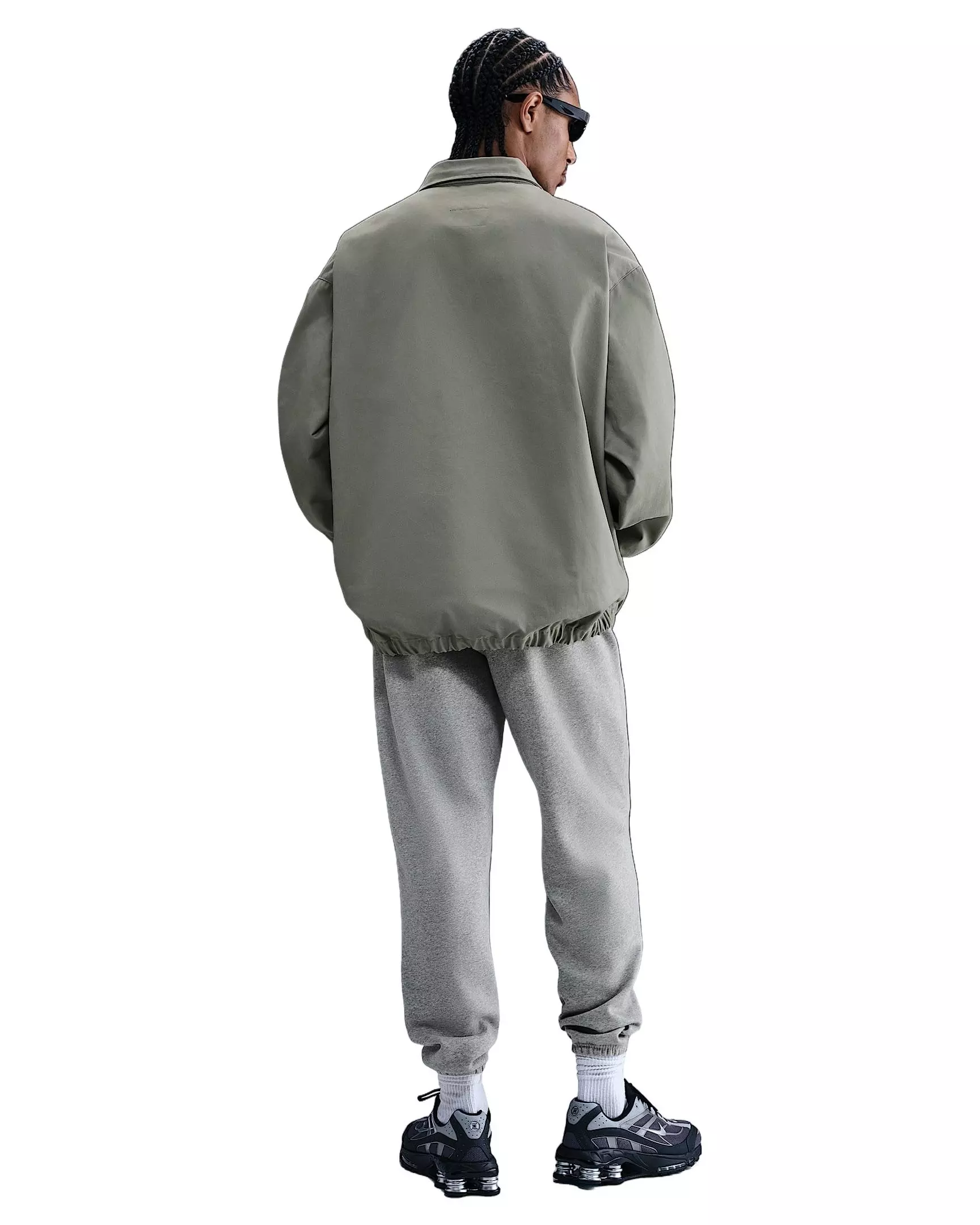 Nike Men's Club Cuffed Brushed Fleece Pants - Grey - GREY