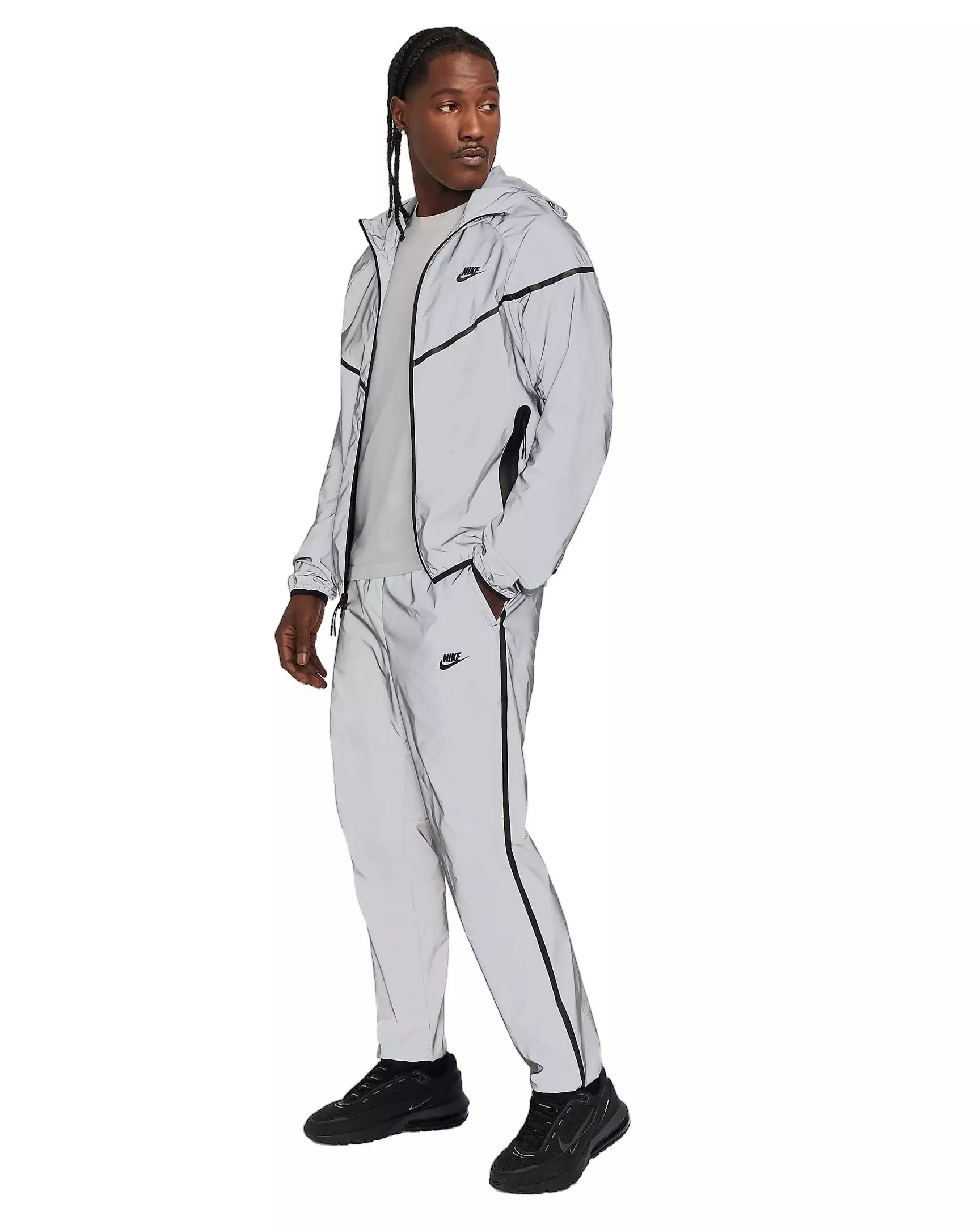 Nike Men's Tech Woven Reflective Design Pants - Grey - GREY