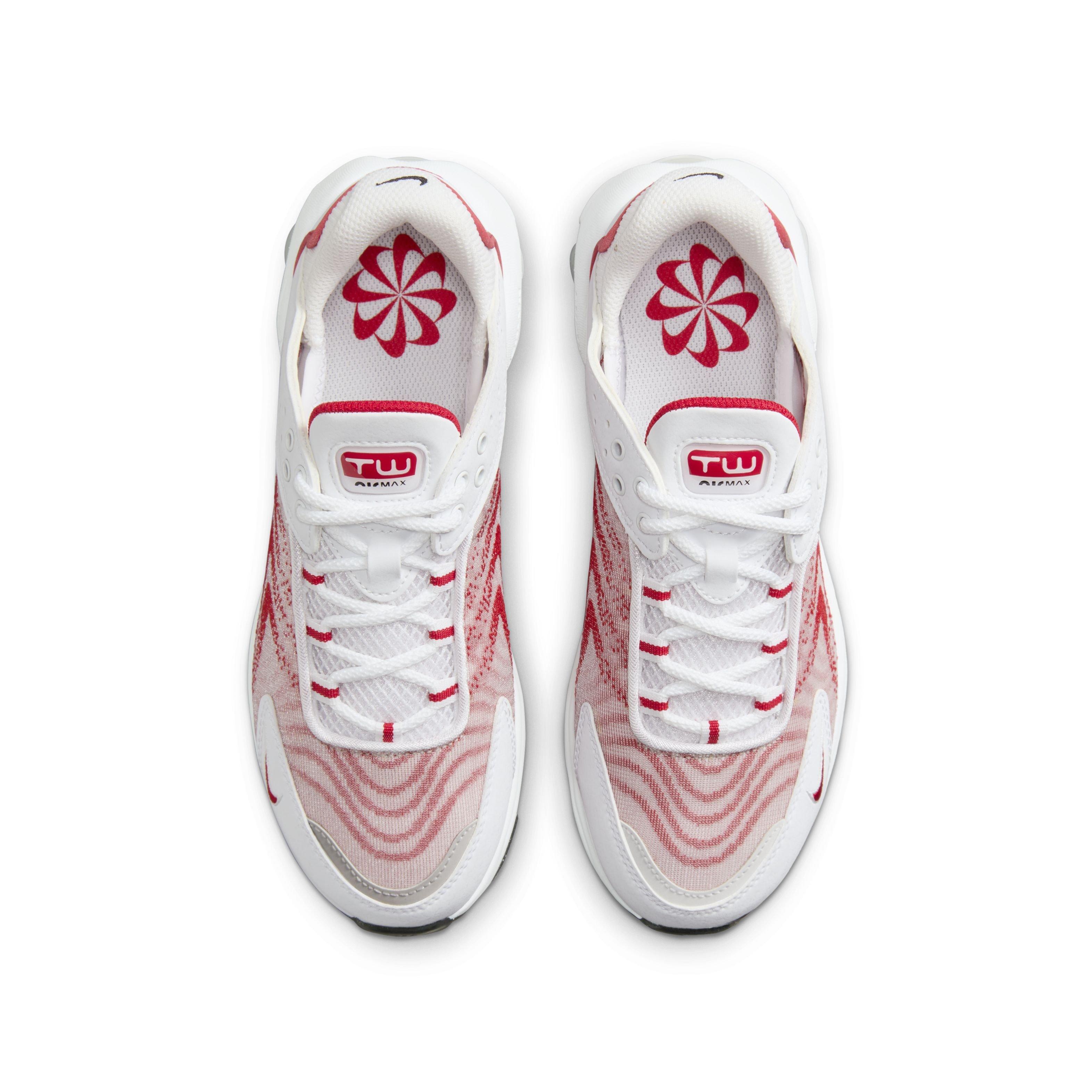 Nike Men's Air Max tw Shoes, White/Red/Black