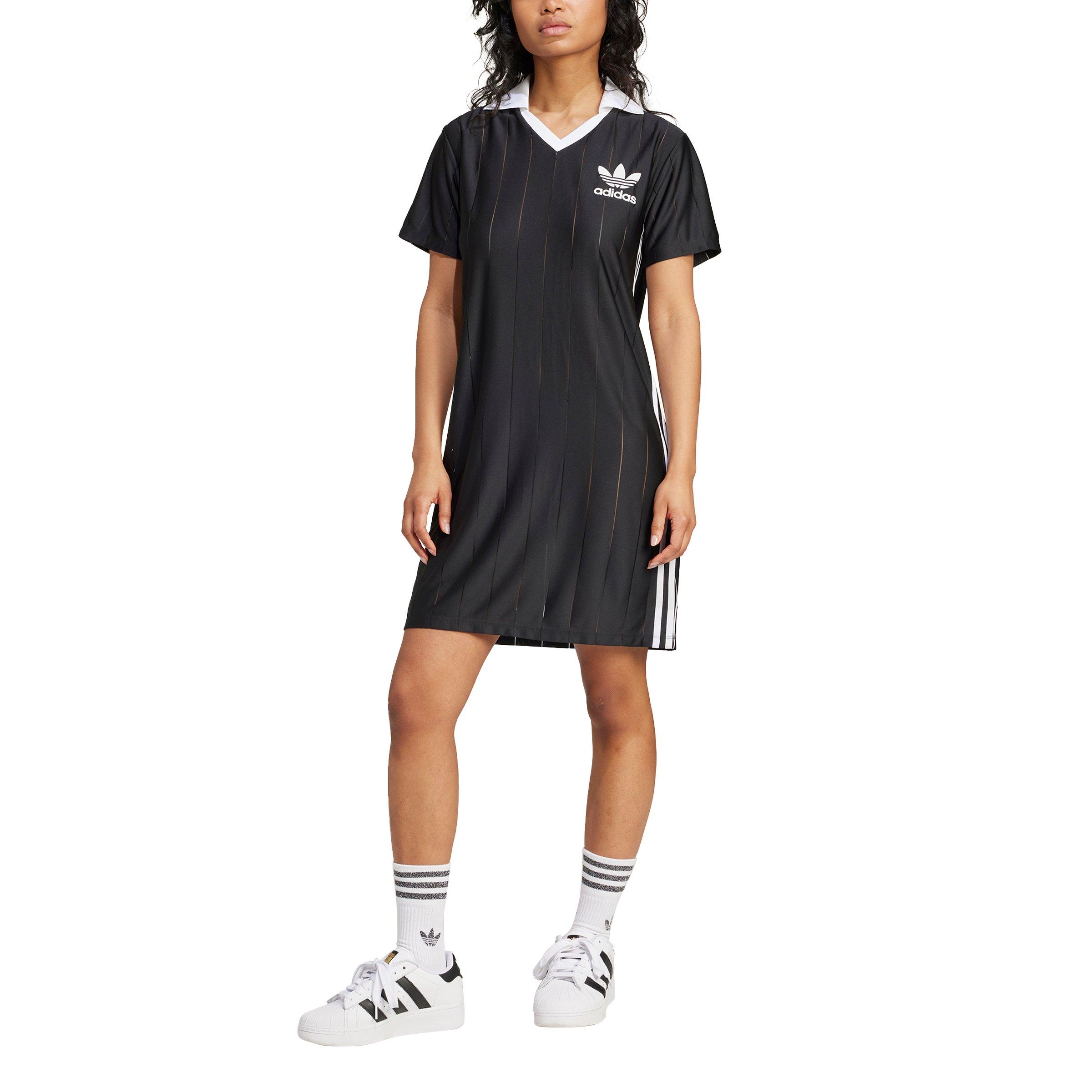 adidas Originals Women's Adicolor 3-Stripes Pinstripe Dress