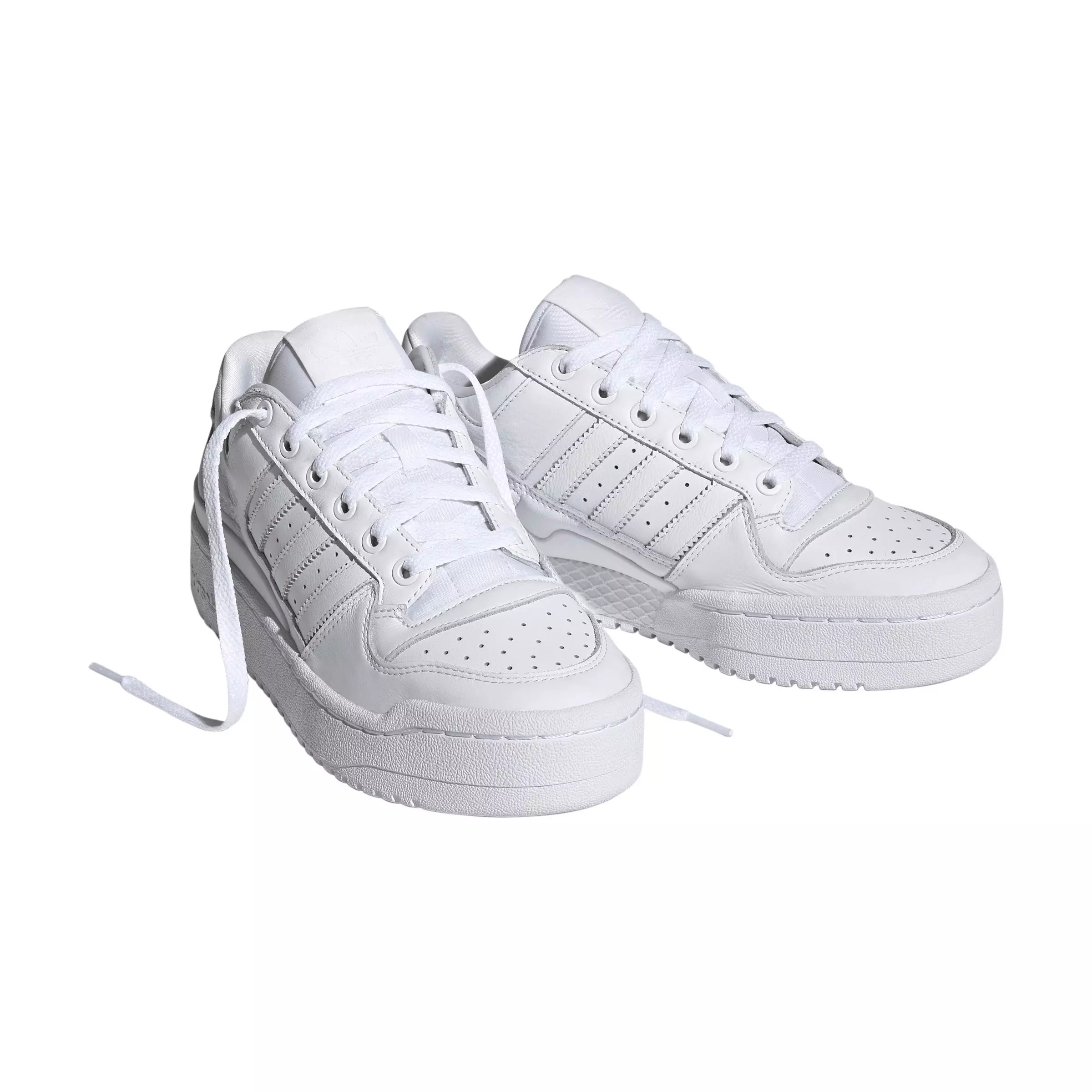 adidas Forum Bold Stripes "Ftwr White/Ftwr White/Core Black" Women's Shoe - WHITE/WHITE/BLACK