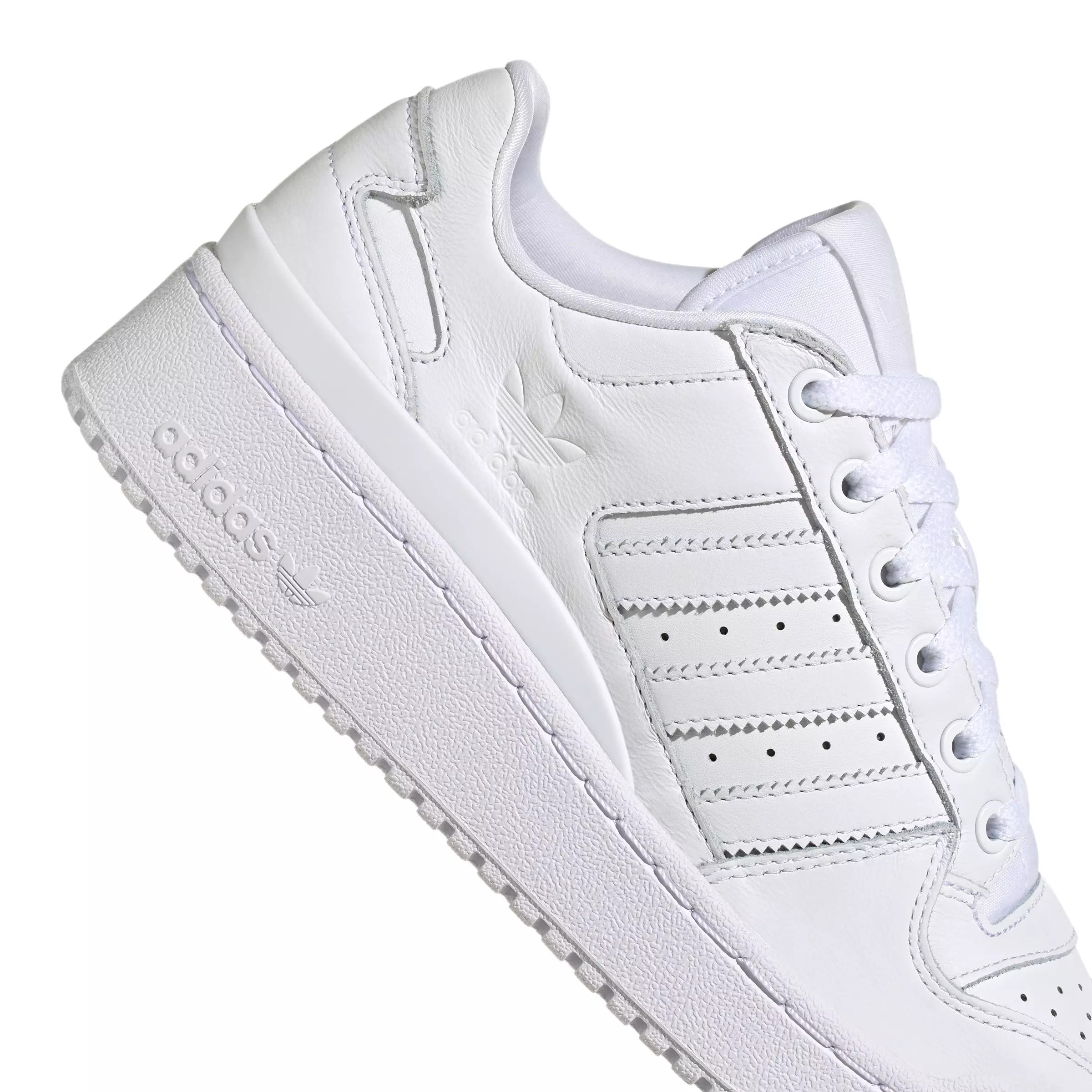 adidas Forum Bold Stripes "Ftwr White/Ftwr White/Core Black" Women's Shoe - WHITE/WHITE/BLACK