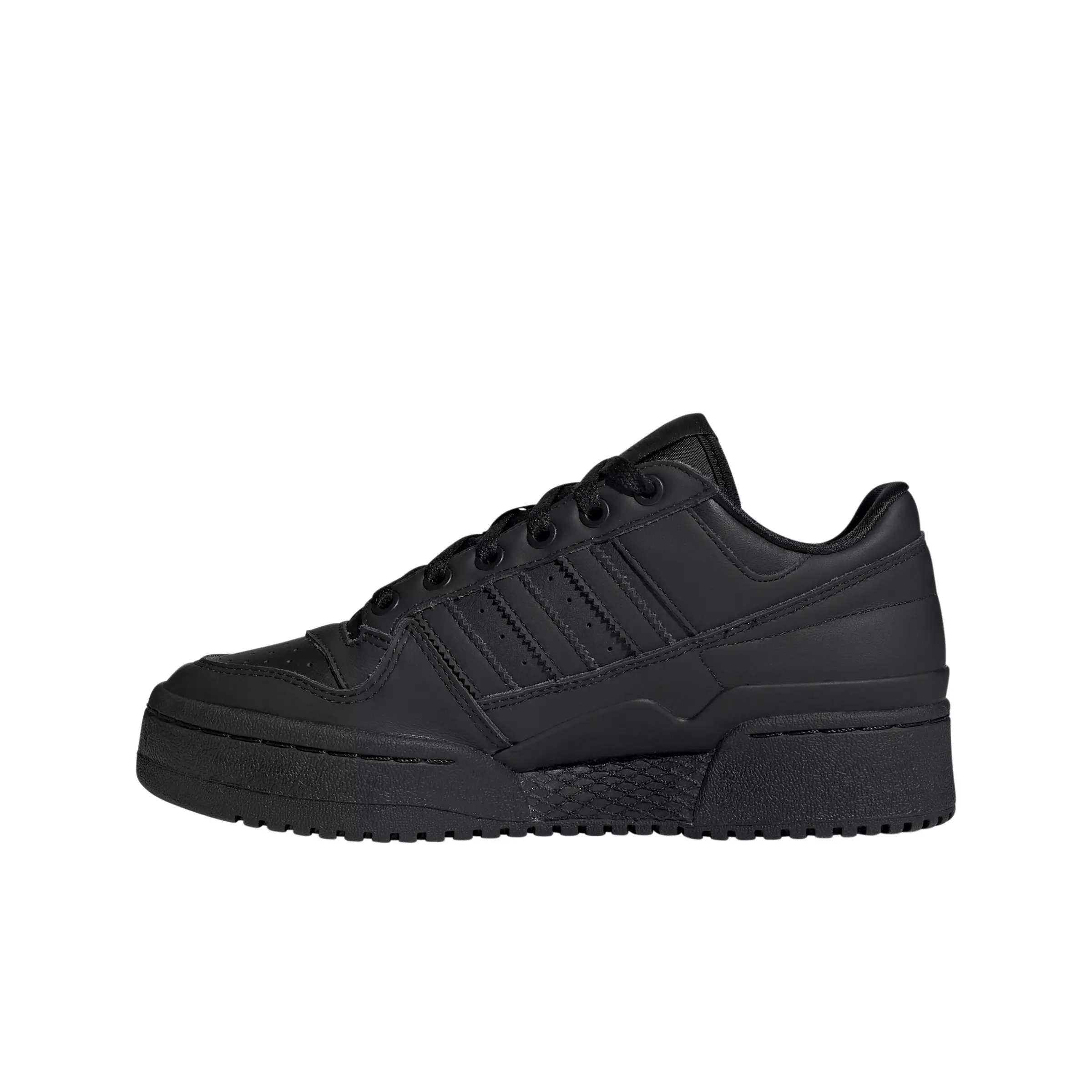 adidas Forum Bold Stripes "Core Black/Core Black/Ftwr White" Women's Shoe - BLACK/BLACK/WHITE