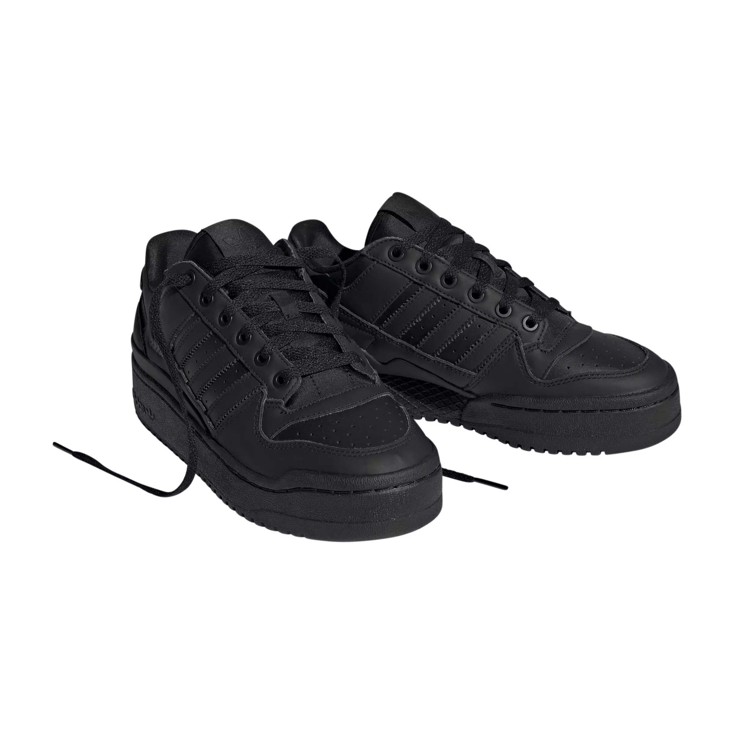 adidas Forum Bold Stripes "Core Black/Core Black/Ftwr White" Women's Shoe - BLACK/BLACK/WHITE