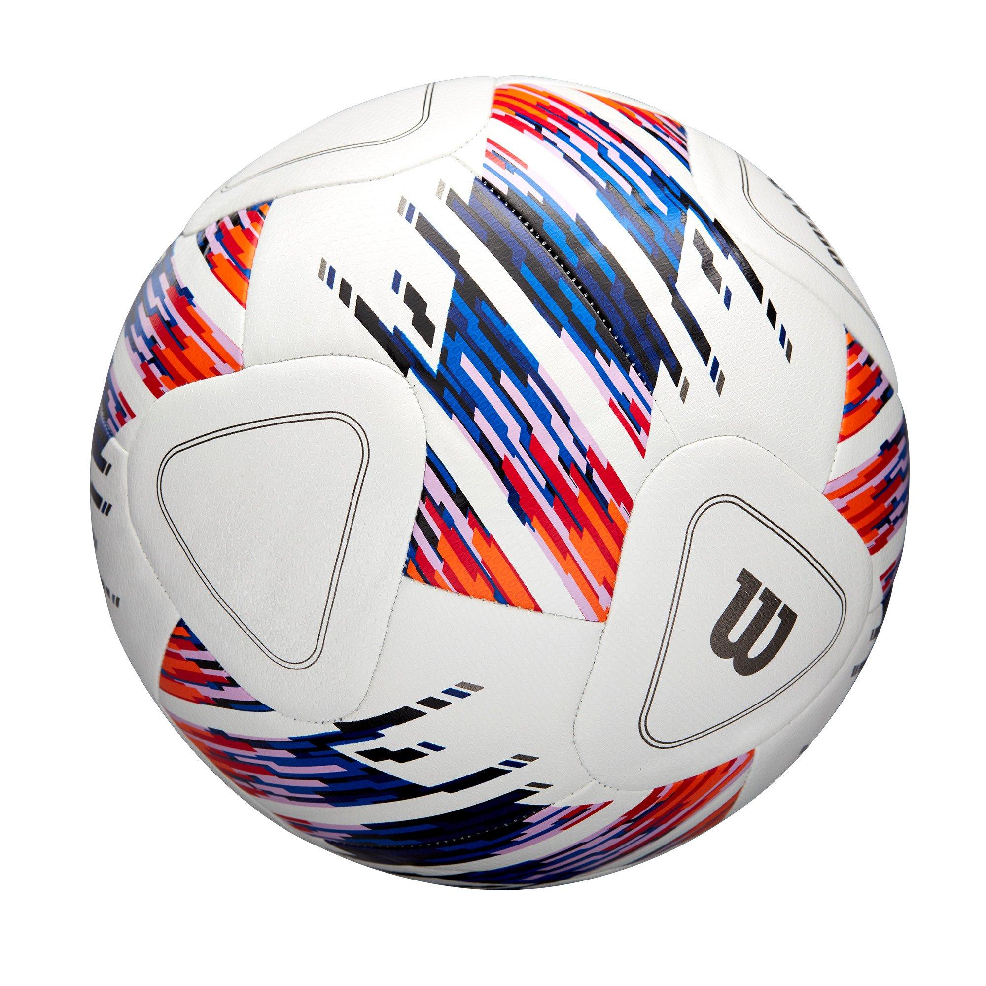 Wilson NCAA Vivido Replica 4 Soccer Ball-White/Orange/Purple