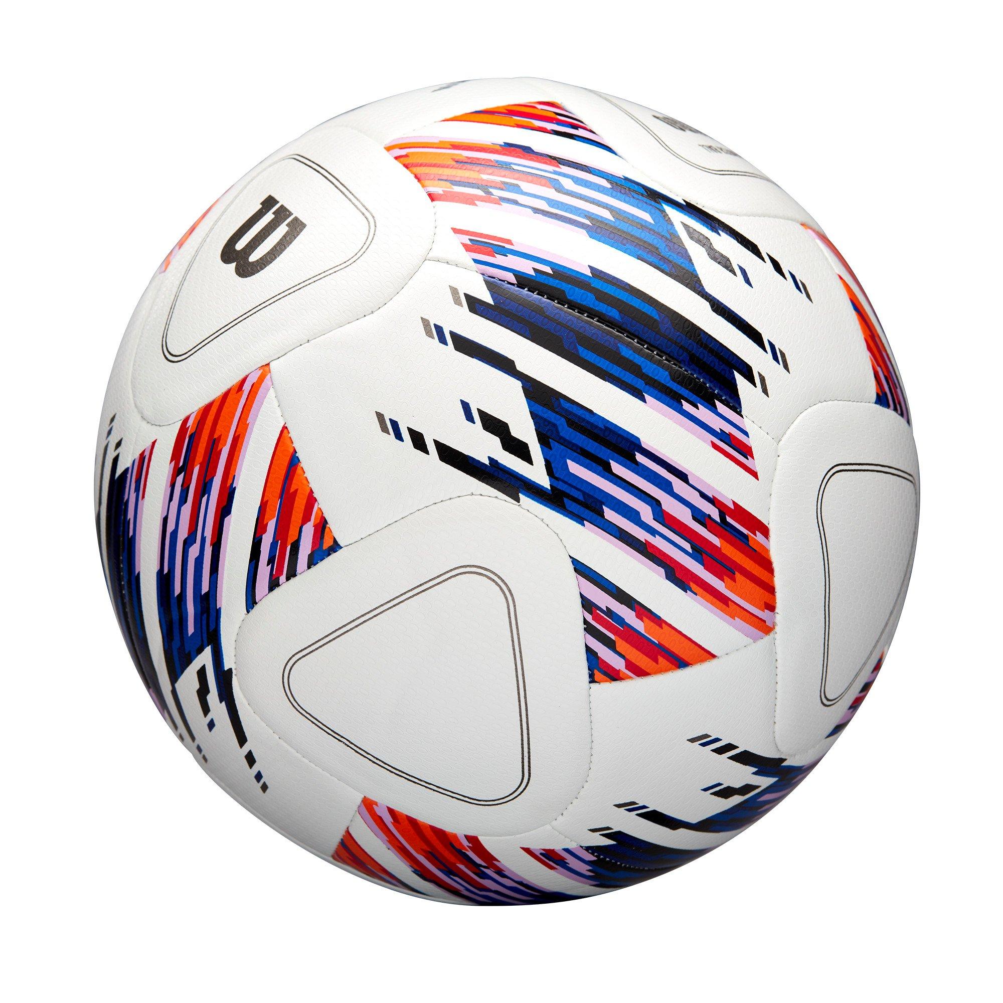 Wilson NCAA Vivido Replica 4 Soccer Ball-White/Orange/Purple