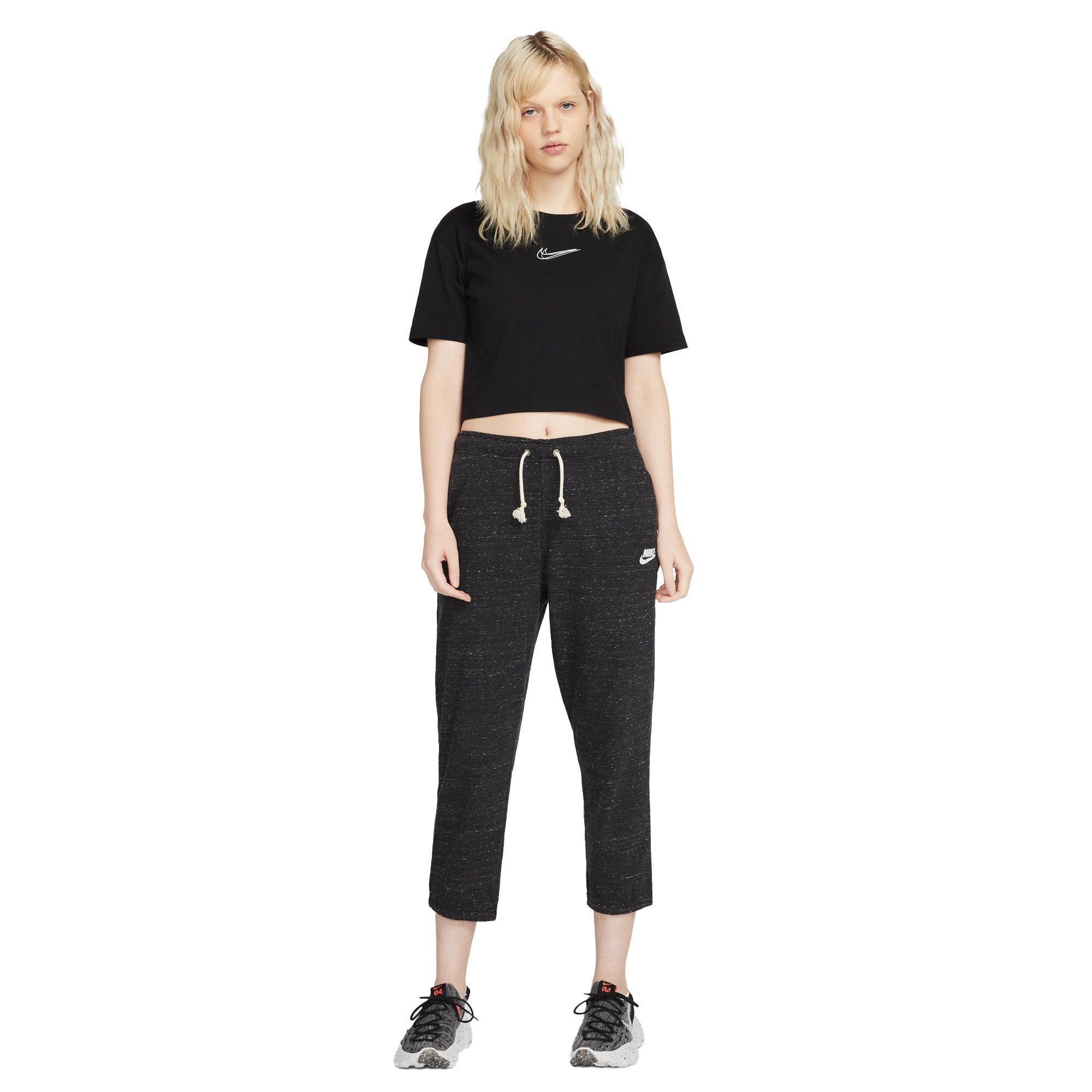 Nike Women's Sportswear Vintage Gym Capris - BLACK Thumbnail View 4