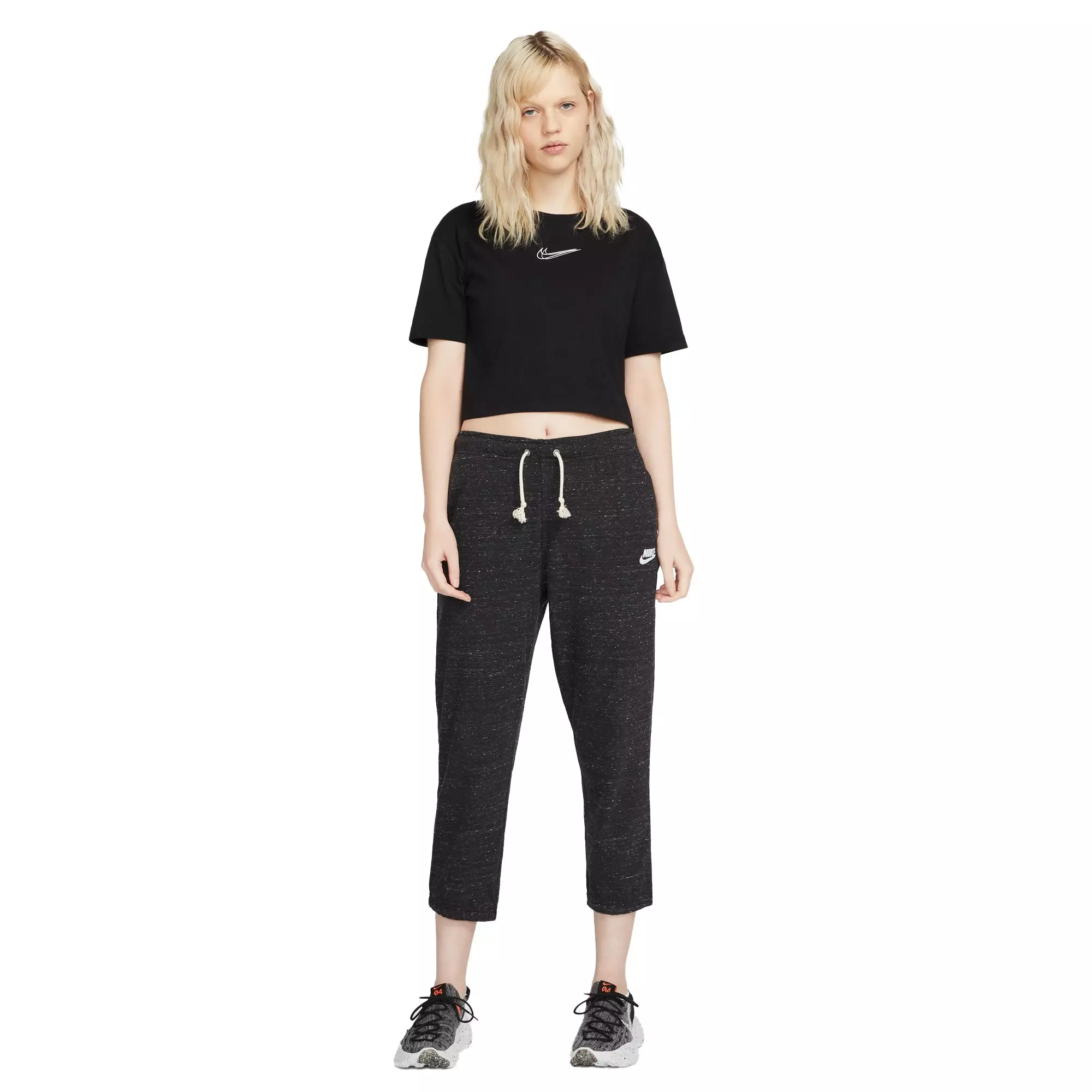 Nike Women's Sportswear Vintage Gym Capris - BLACK